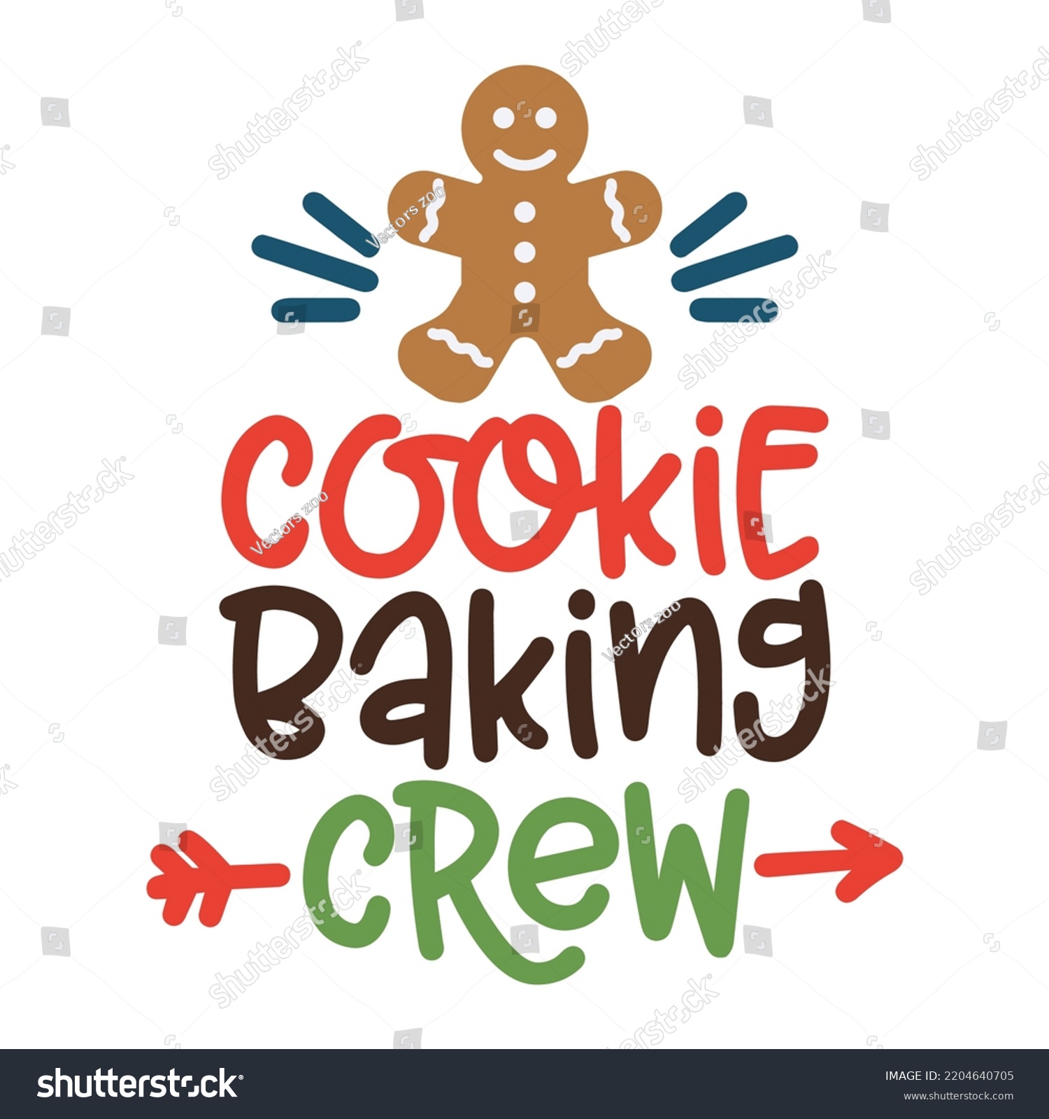 SVG of Cookie baking crew Merry Christmas shirt print template, funny Xmas shirt design, Santa Claus funny quotes typography design svg