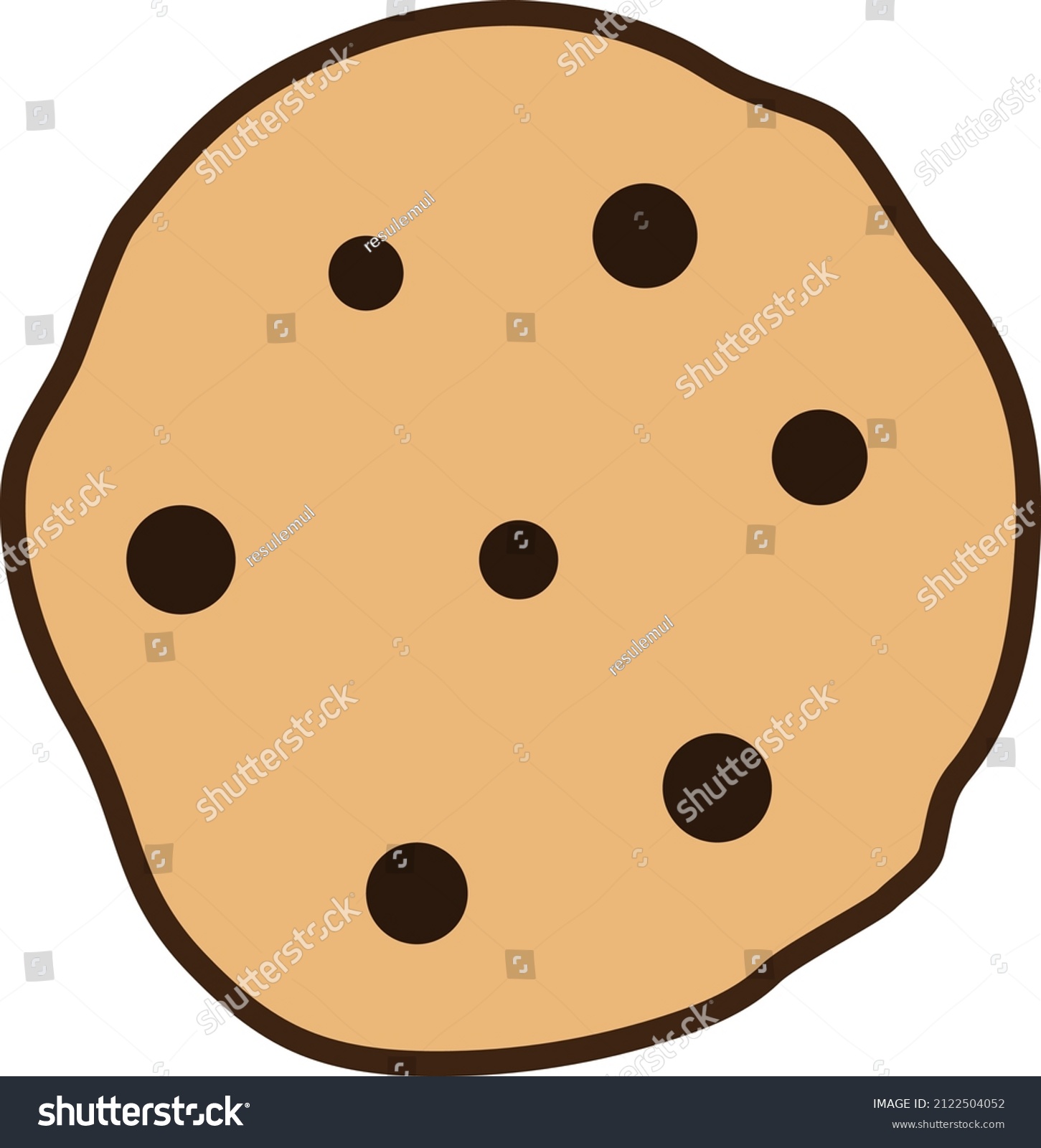 SVG of Cookie Chocolate on top Chips  svg