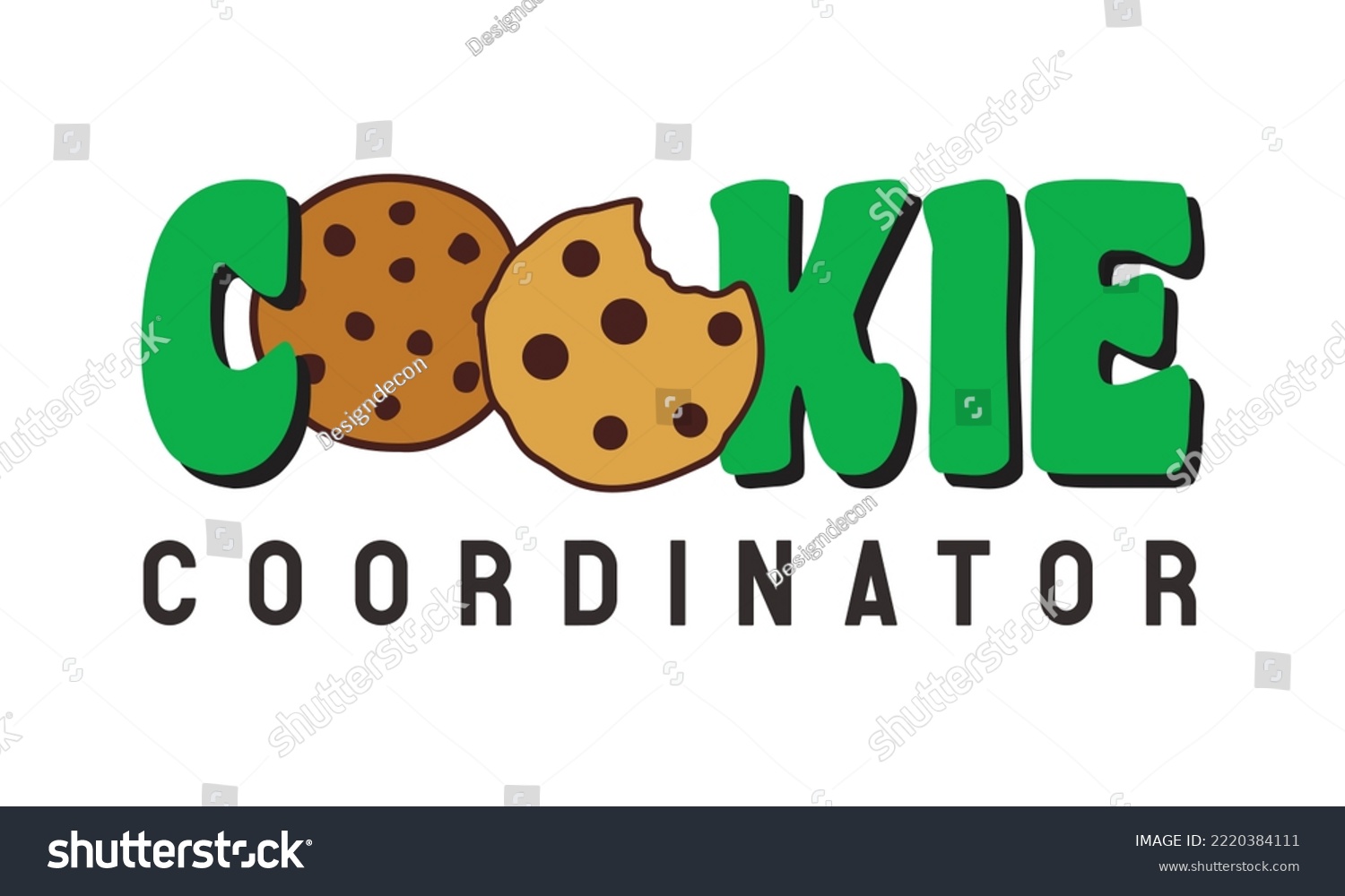 SVG of Cookie Coordinator Girl scout cookies quote retro typography sublimation SVG on white background svg