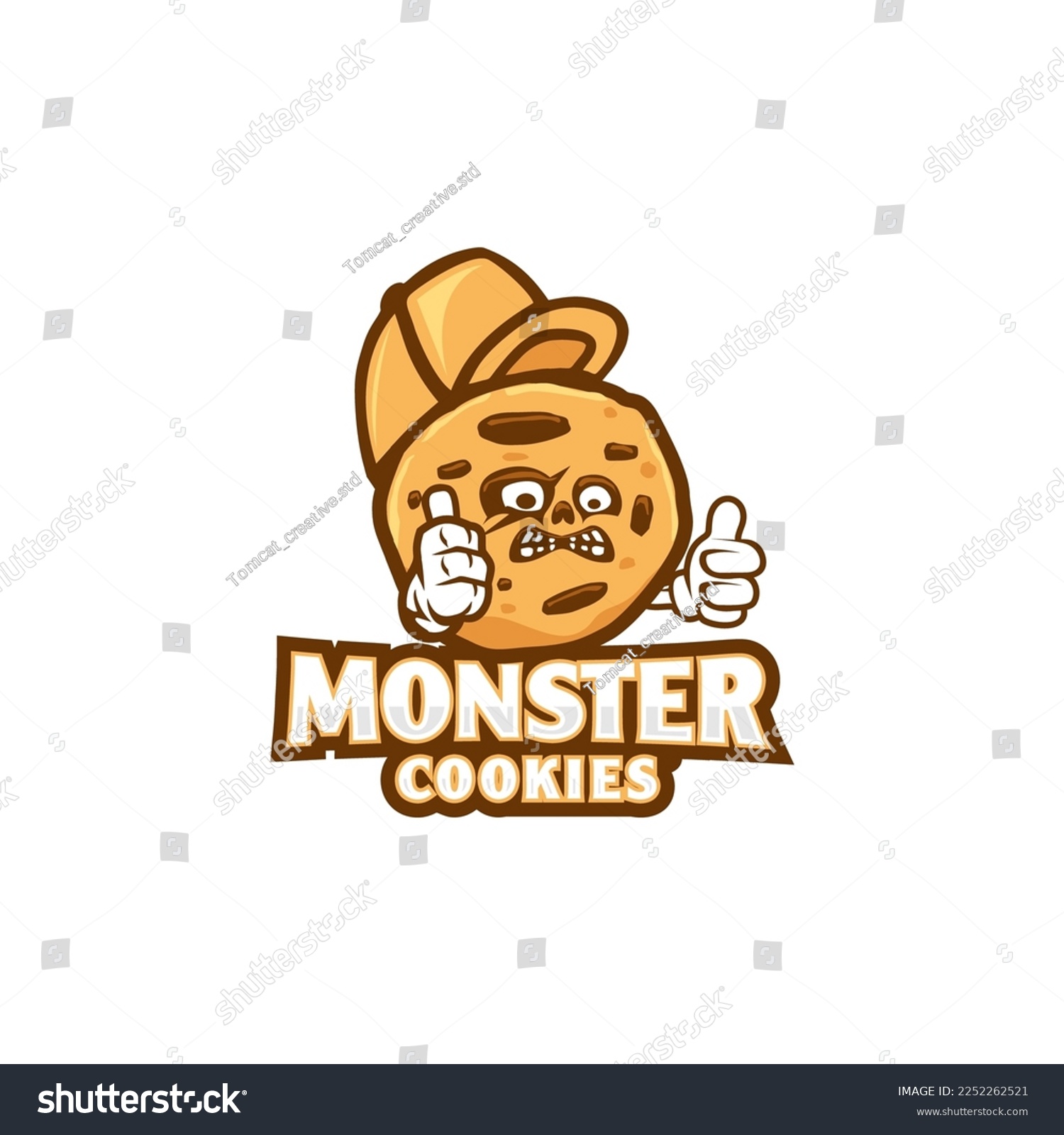 SVG of Cookie monster character mascot logo svg