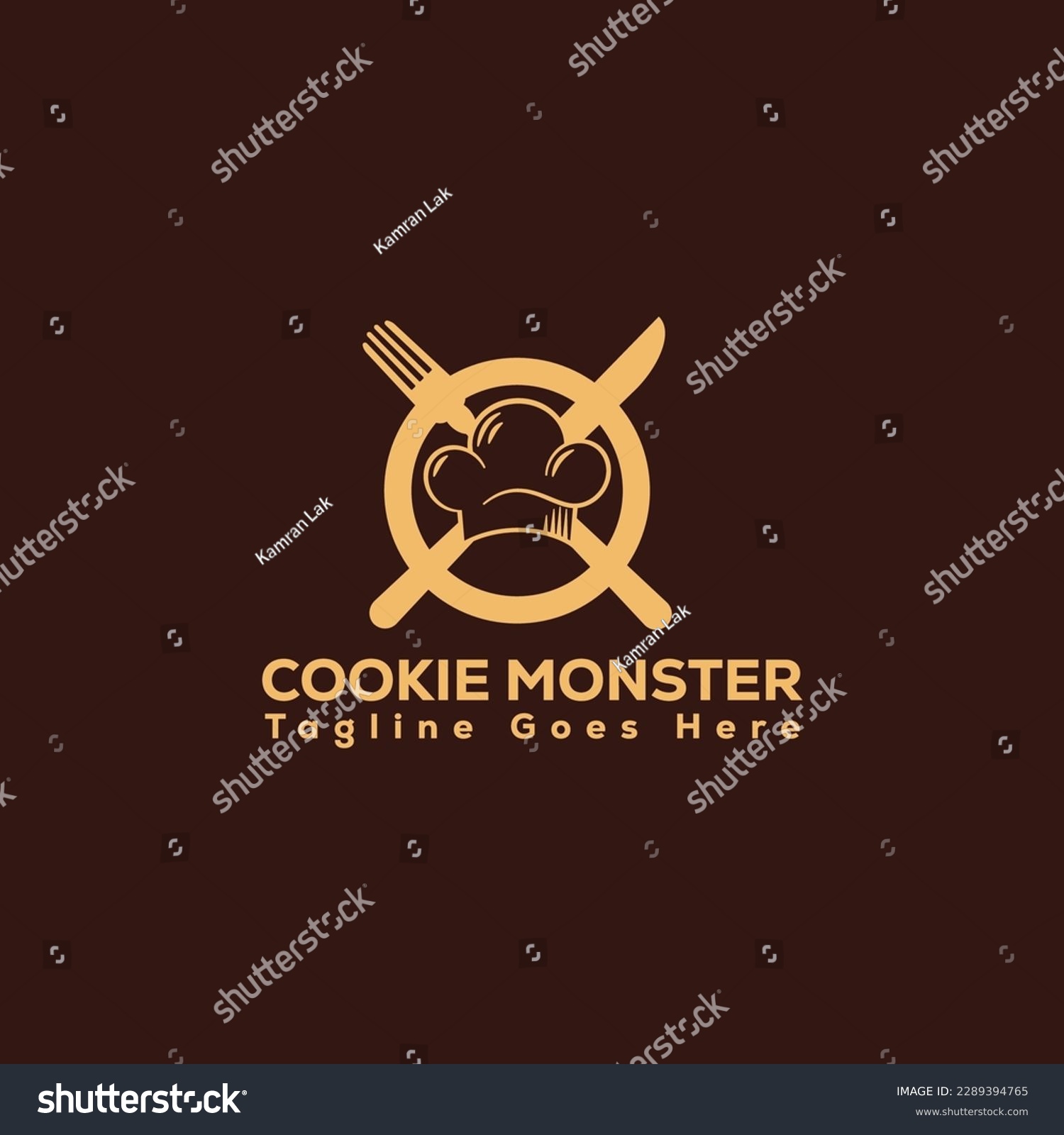 SVG of cookie monster logo, vintage and business logo design. svg