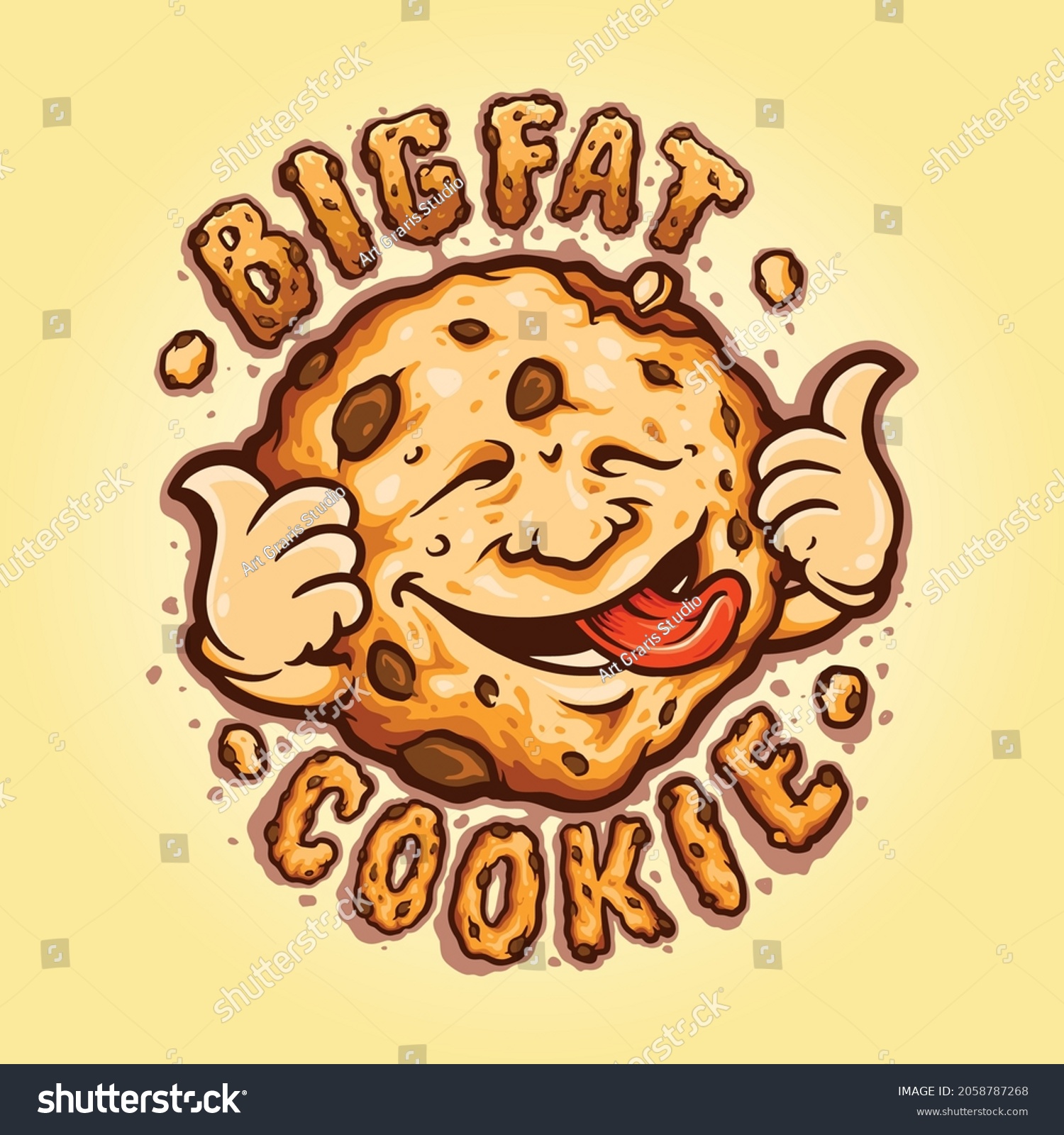SVG of Cookies Big Fat Biscuit Chocolate Vector illustrations for your work Logo, mascot merchandise t-shirt, stickers and Label designs, poster, greeting cards advertising business company or brands. svg