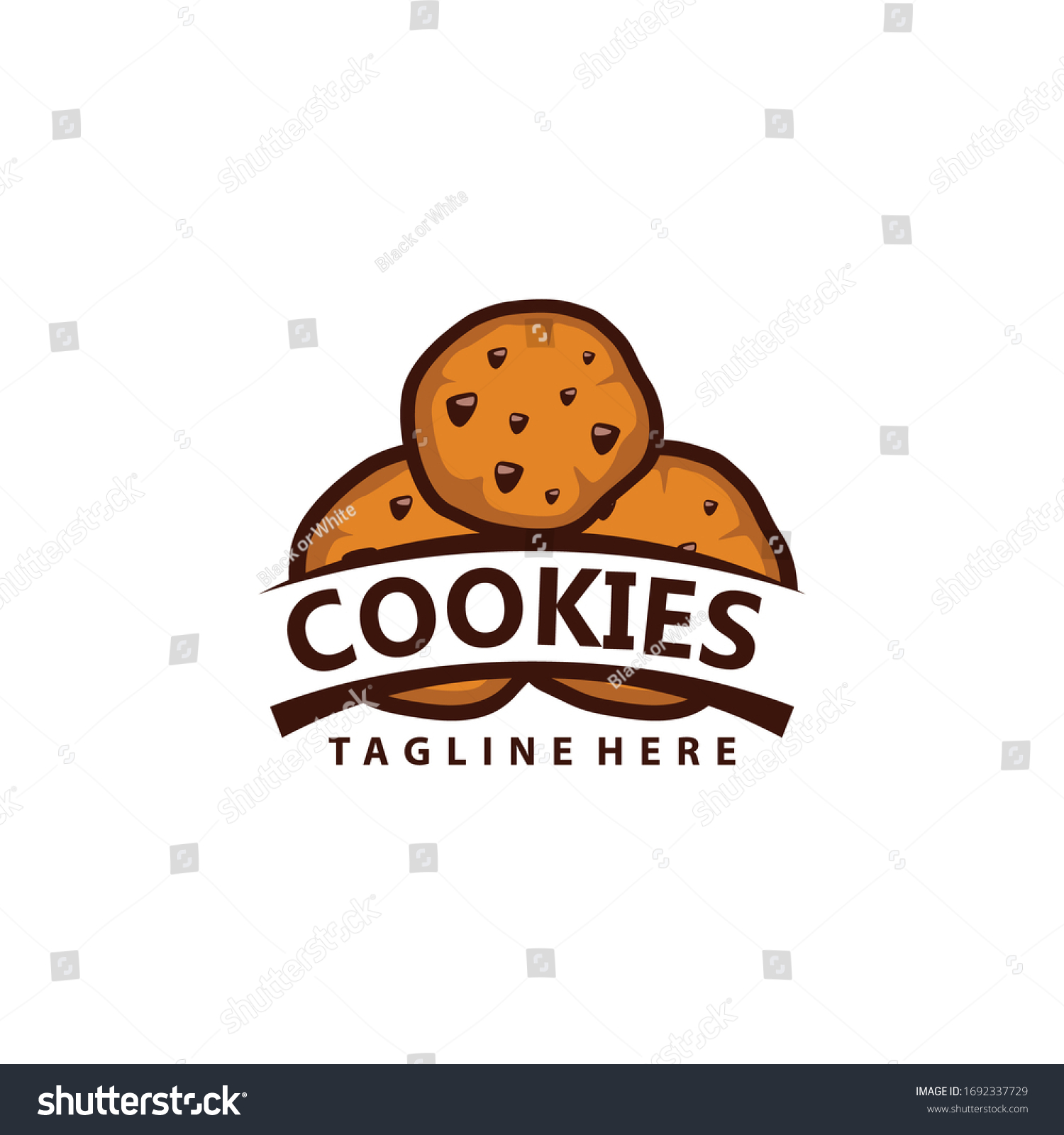 Vektor Stok Cookies Logo Design Vector Template (Tanpa Royalti) 1692337729 Shutterstock