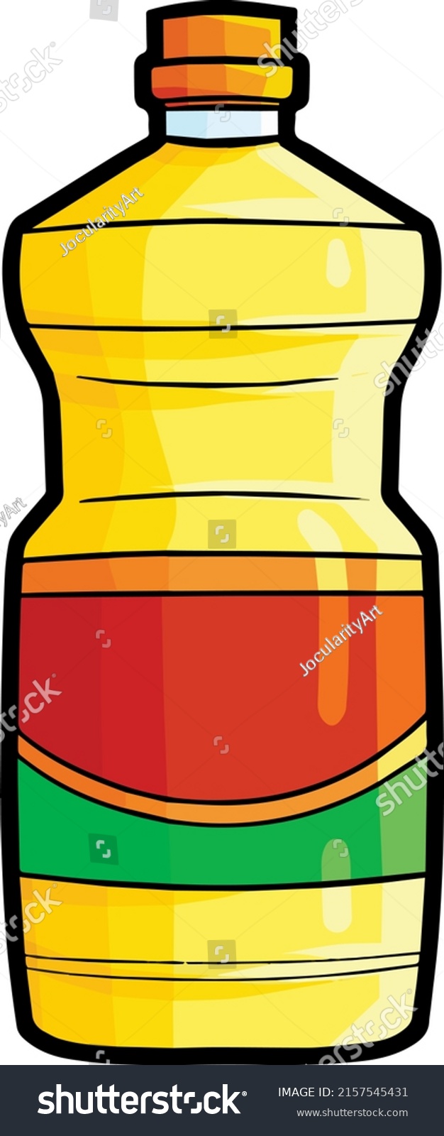 Cooking Oil Packaging Template Cartoon Illustration Stock Vector ...