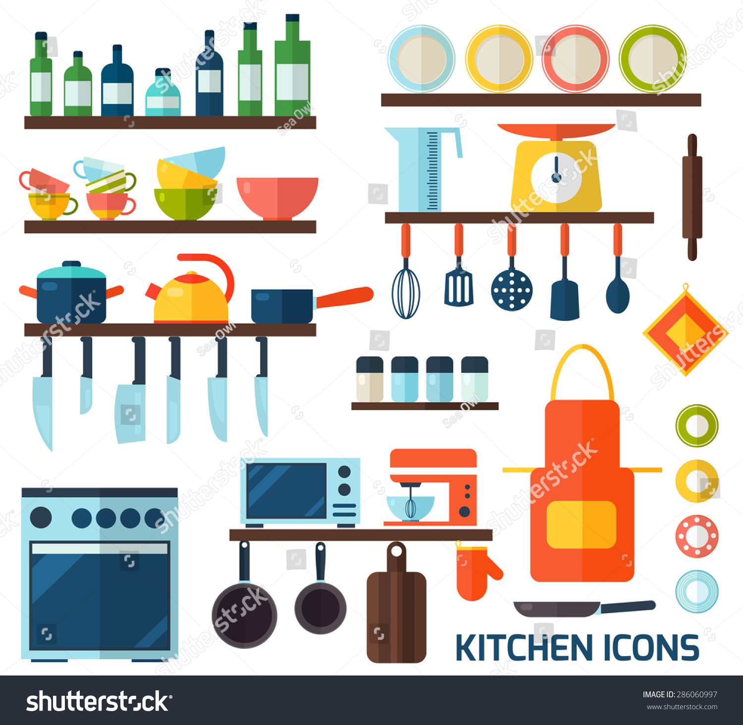  Cooking  Tools Kitchenware Equipment  Symbol Collection 