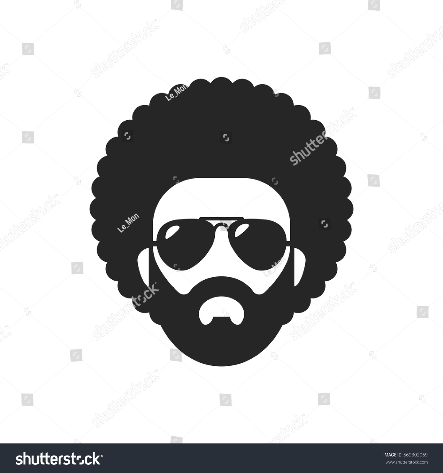 SVG of Cool african man. Afro Haircut svg