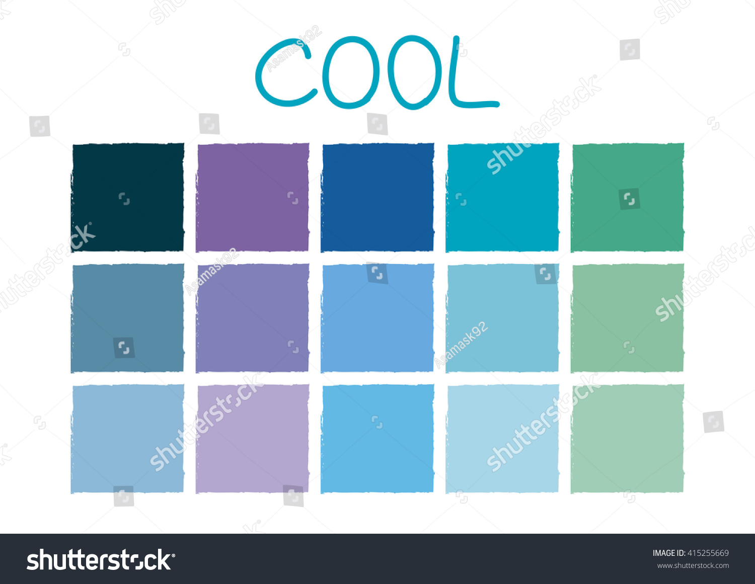 Cool Color Tone Without Code Vector Stock Vector (Royalty Free) 415255669