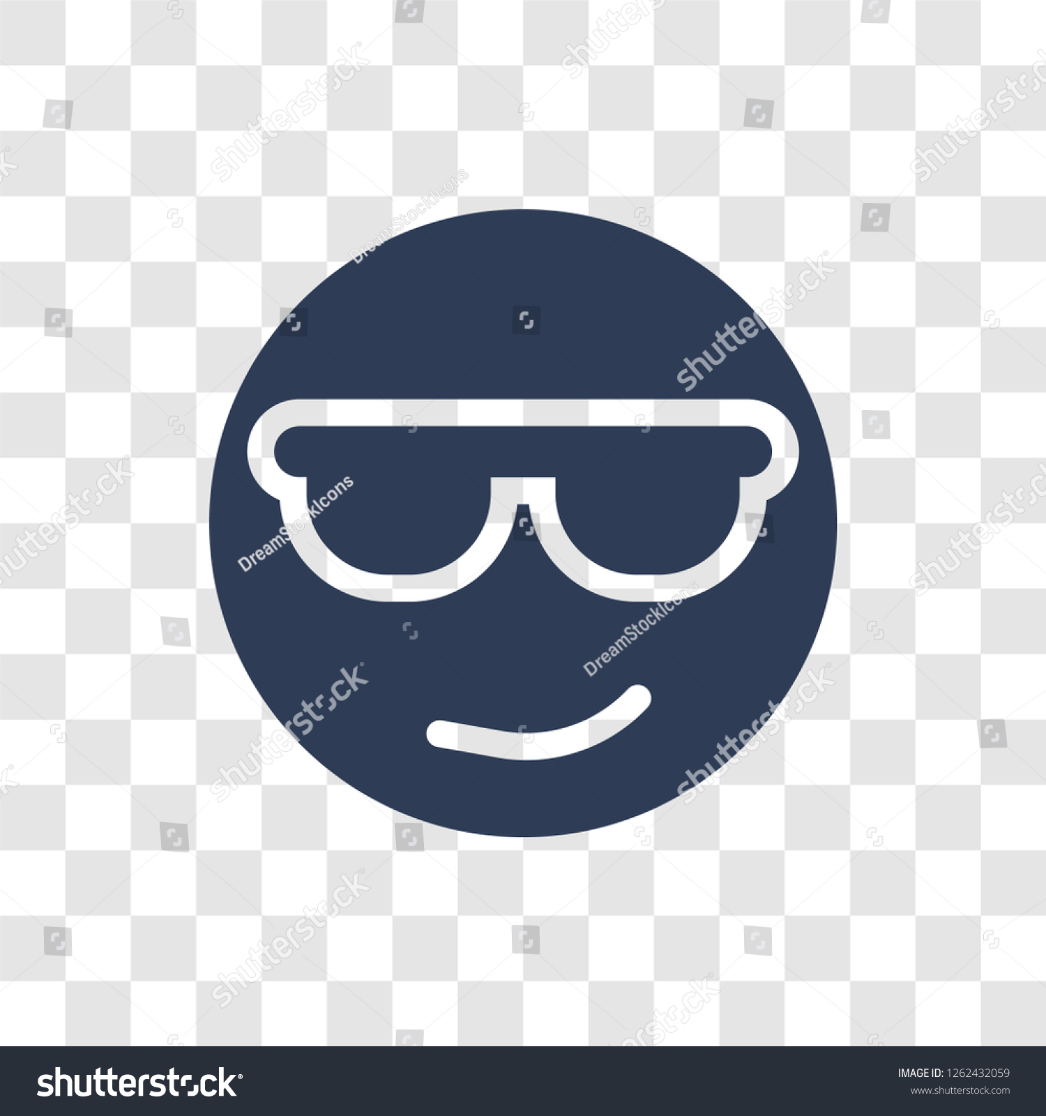 Cool Emoji Icon Trendy Cool Emoji Stock Vector (Royalty Free ...