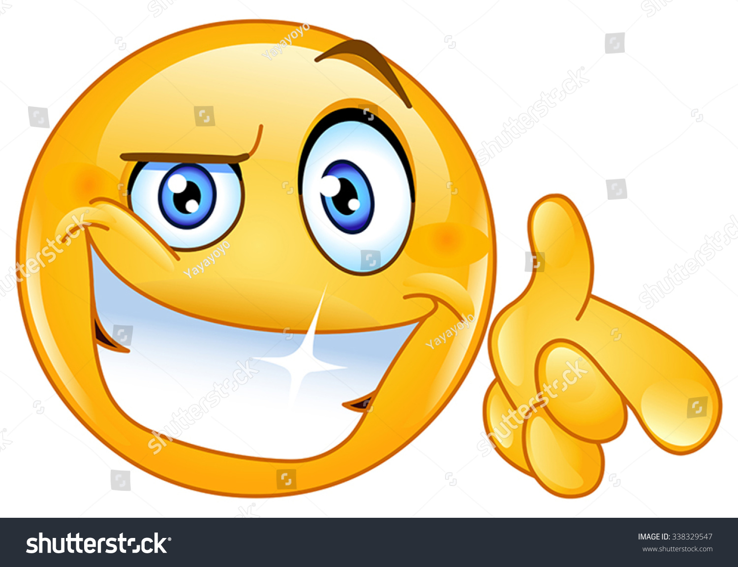 Cool Emoticon Pointing You Stock Vector (Royalty Free) 338329547 ...