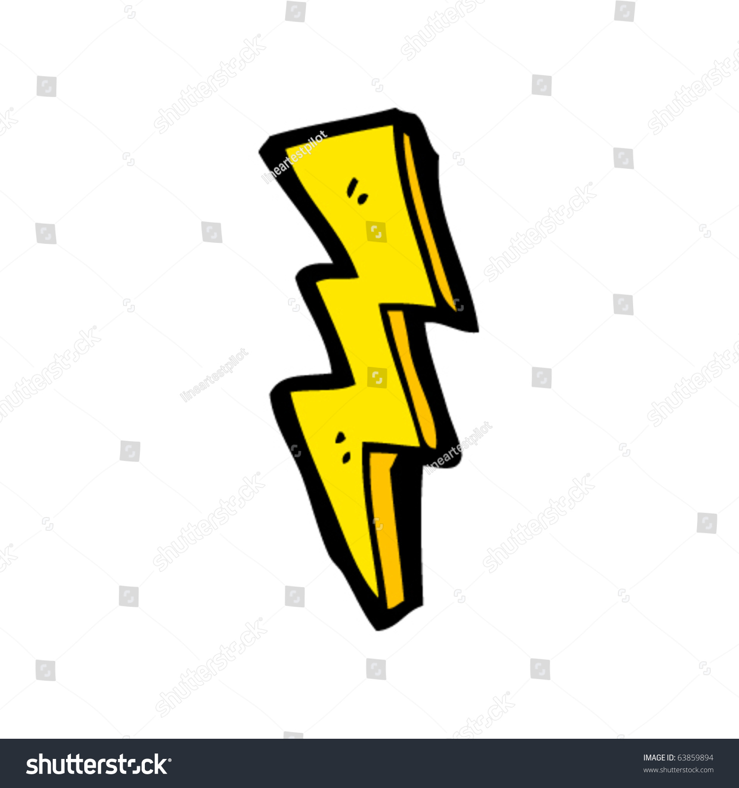 Cool Lightning Bolt Cartoon Stock Vector 63859894 - Shutterstock