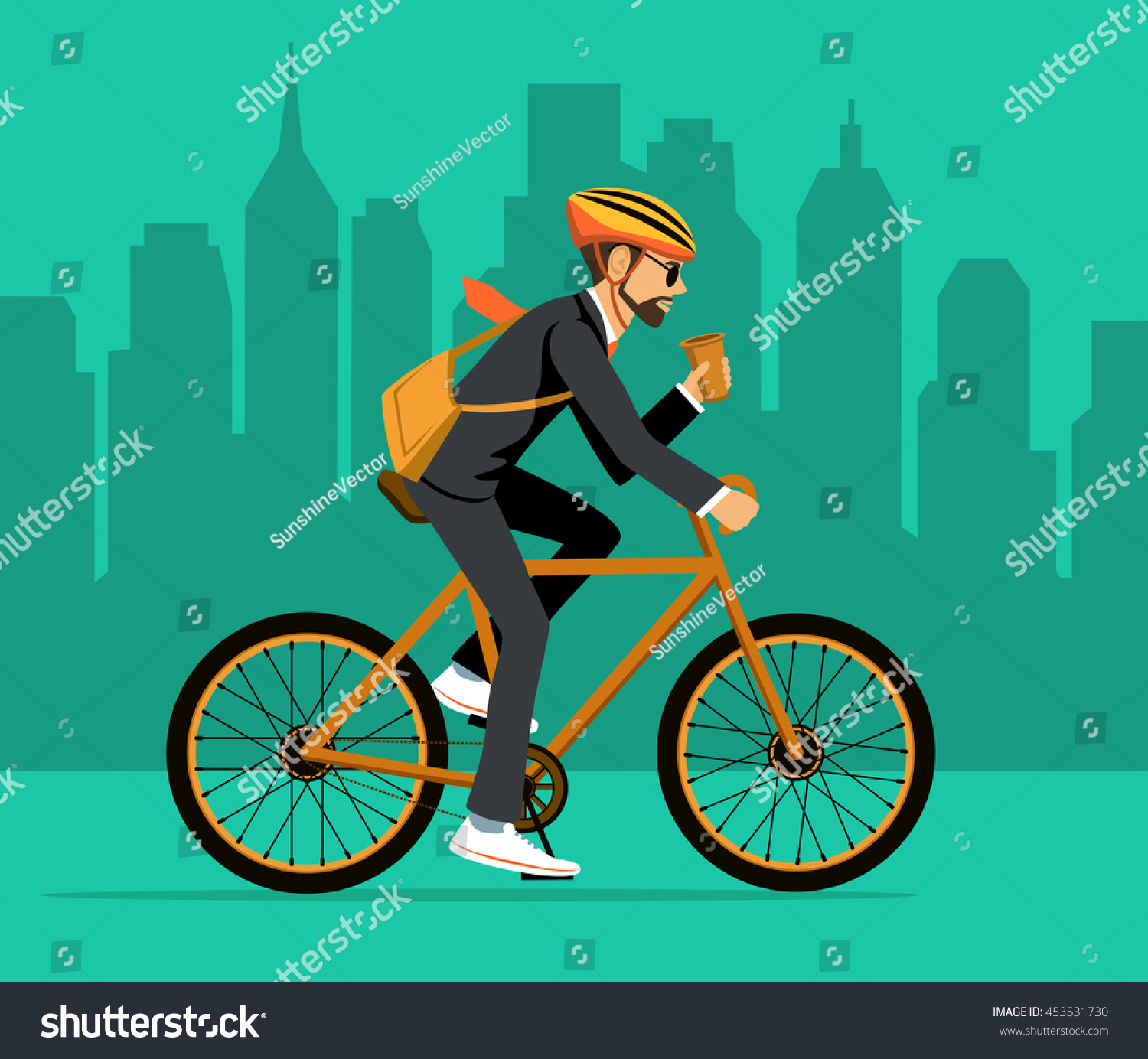riding bike to work