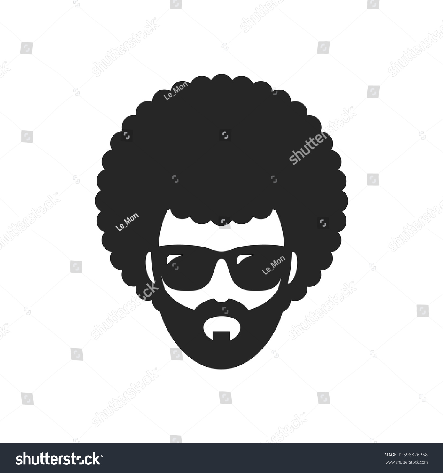 SVG of Cool man. Afro Haircut. African svg