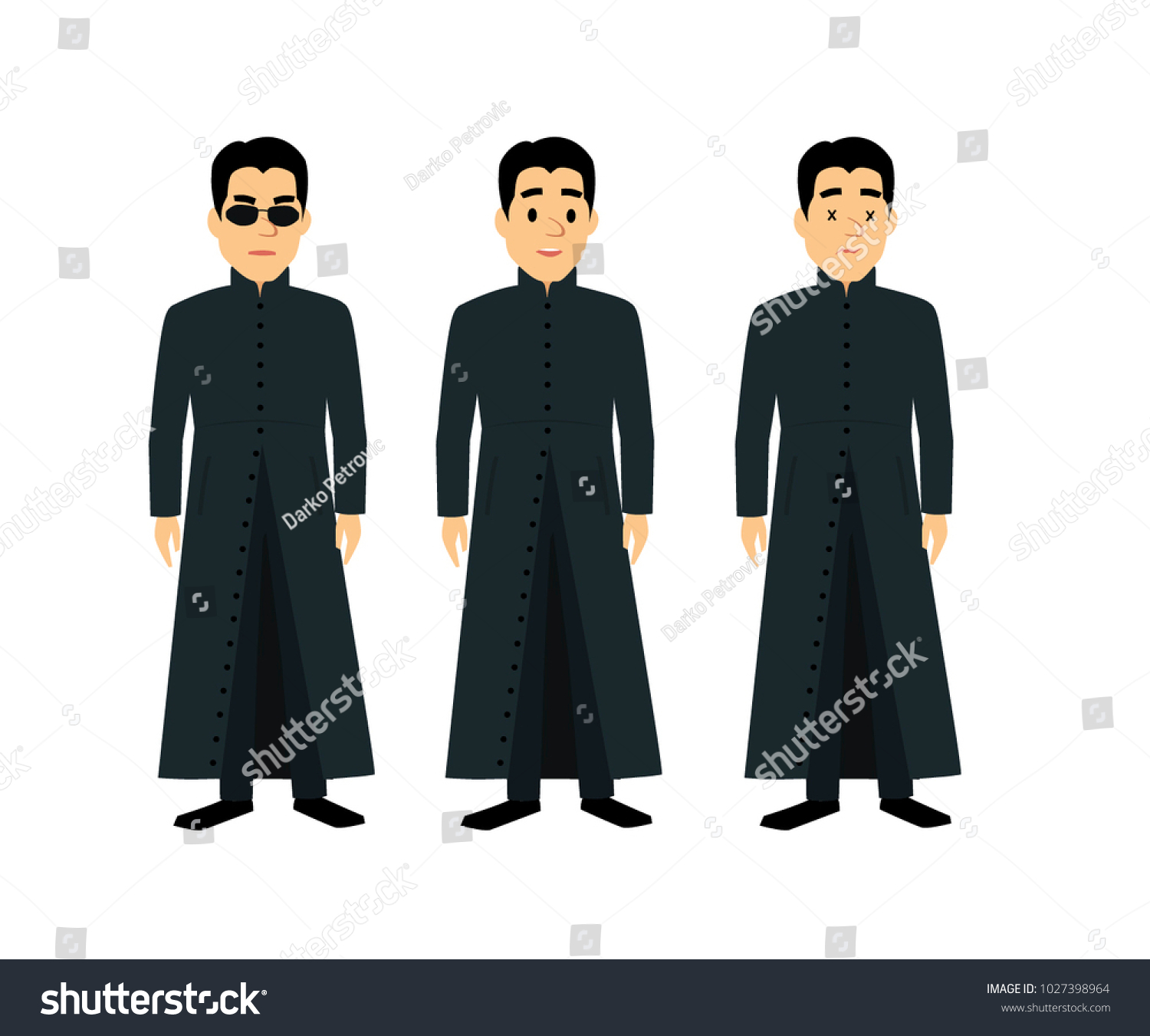 SVG of Cool men  in flat style isolated on white background svg