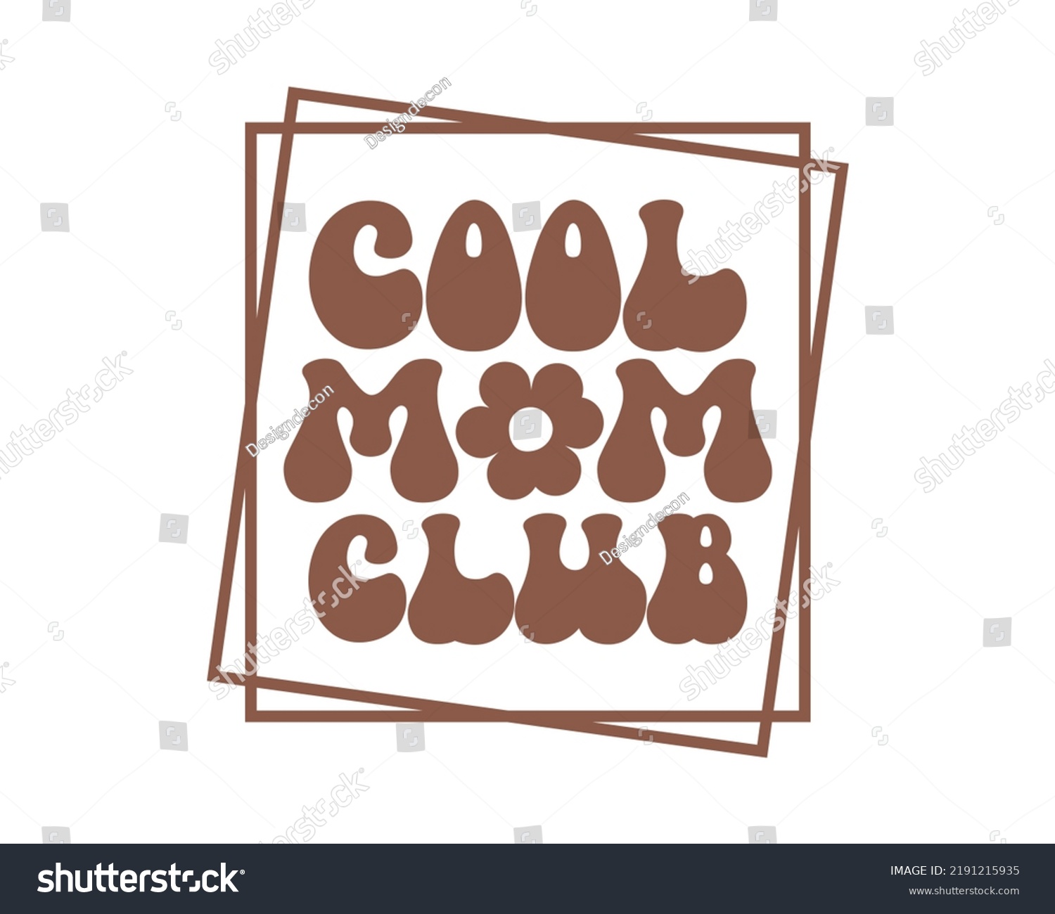 SVG of Cool mom club mama quote retro wavy colorful typography on white background svg