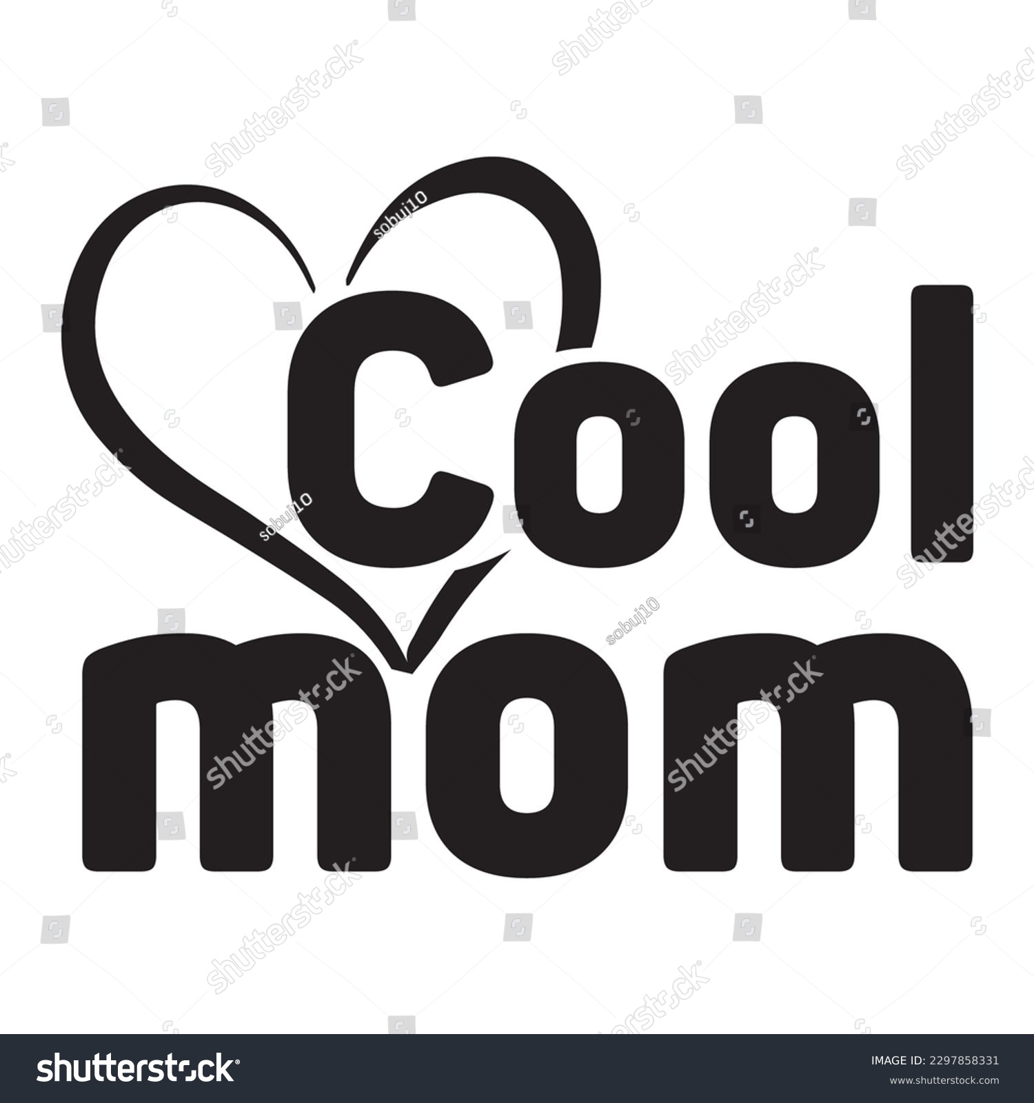SVG of Cool mom SVG T-SHIRT DESIGN svg