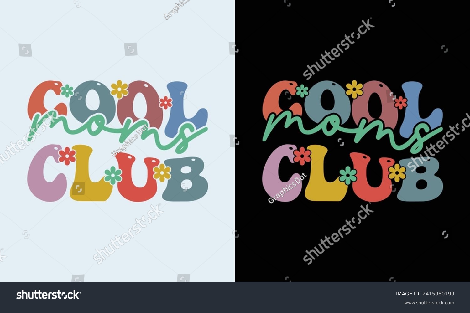 SVG of Cool moms club quote retro wavy colorful Design,Best Mom Day Design,gift, lover,Mom Cut File,Happy Mother's Day Design,Cool Moms Club Retro Design svg