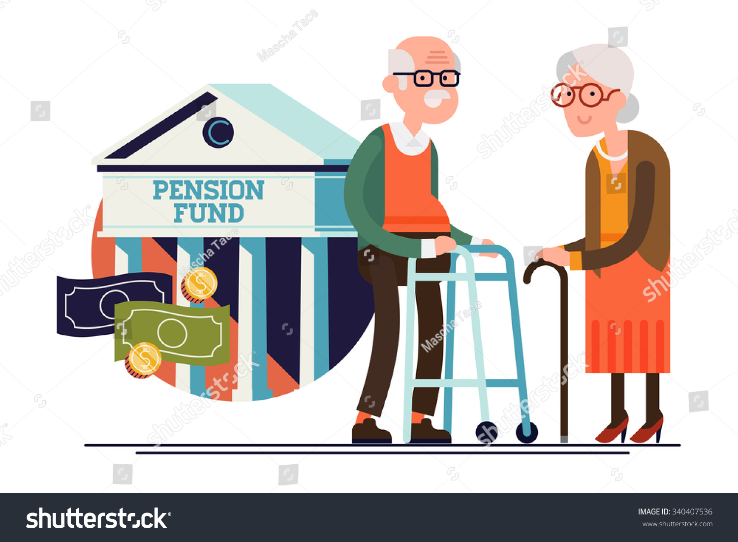 cool-vector-pension-fund-concept-illustration-stock-vector-340407536