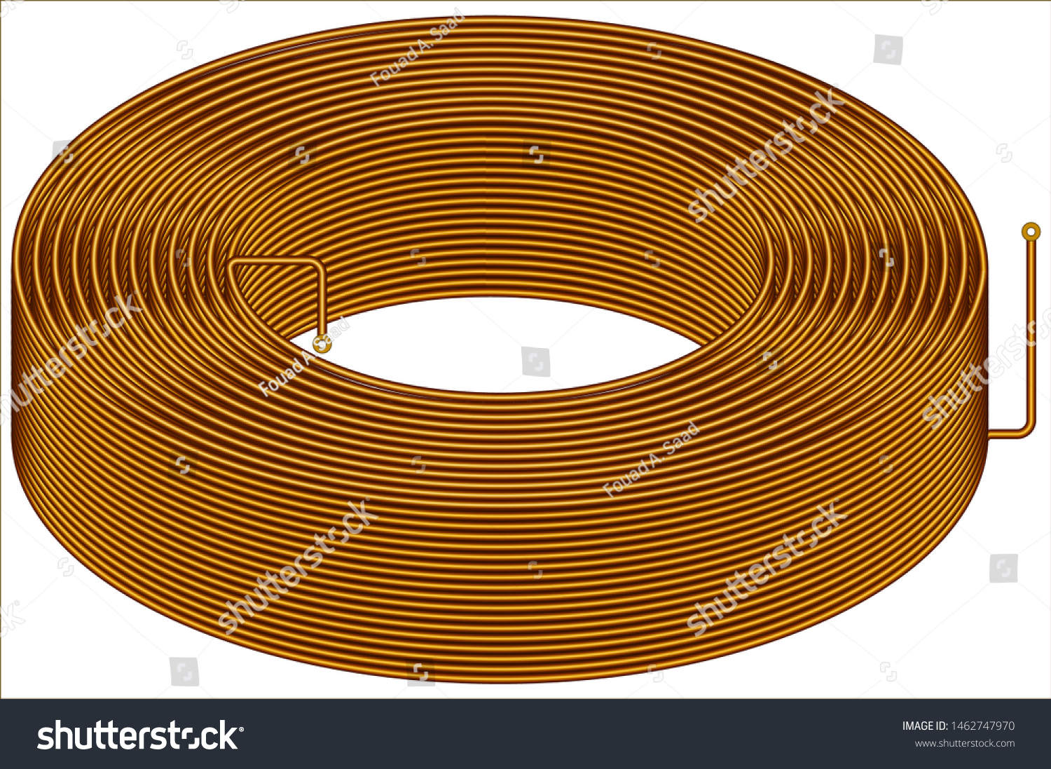 Copper Air Core Wire Coil Stock Vector (Royalty Free) 1462747970