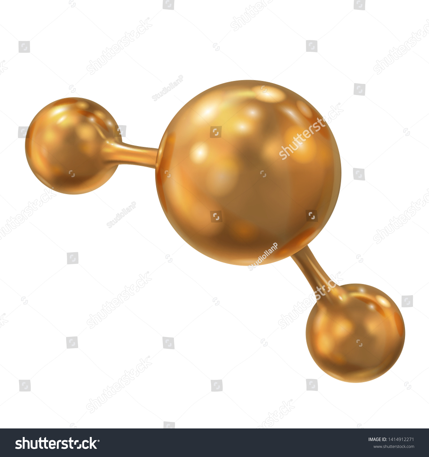 Copper Color Molecule Vector Illustration Isolated Vector De Stock Libre De Regalías 1414912271 6348