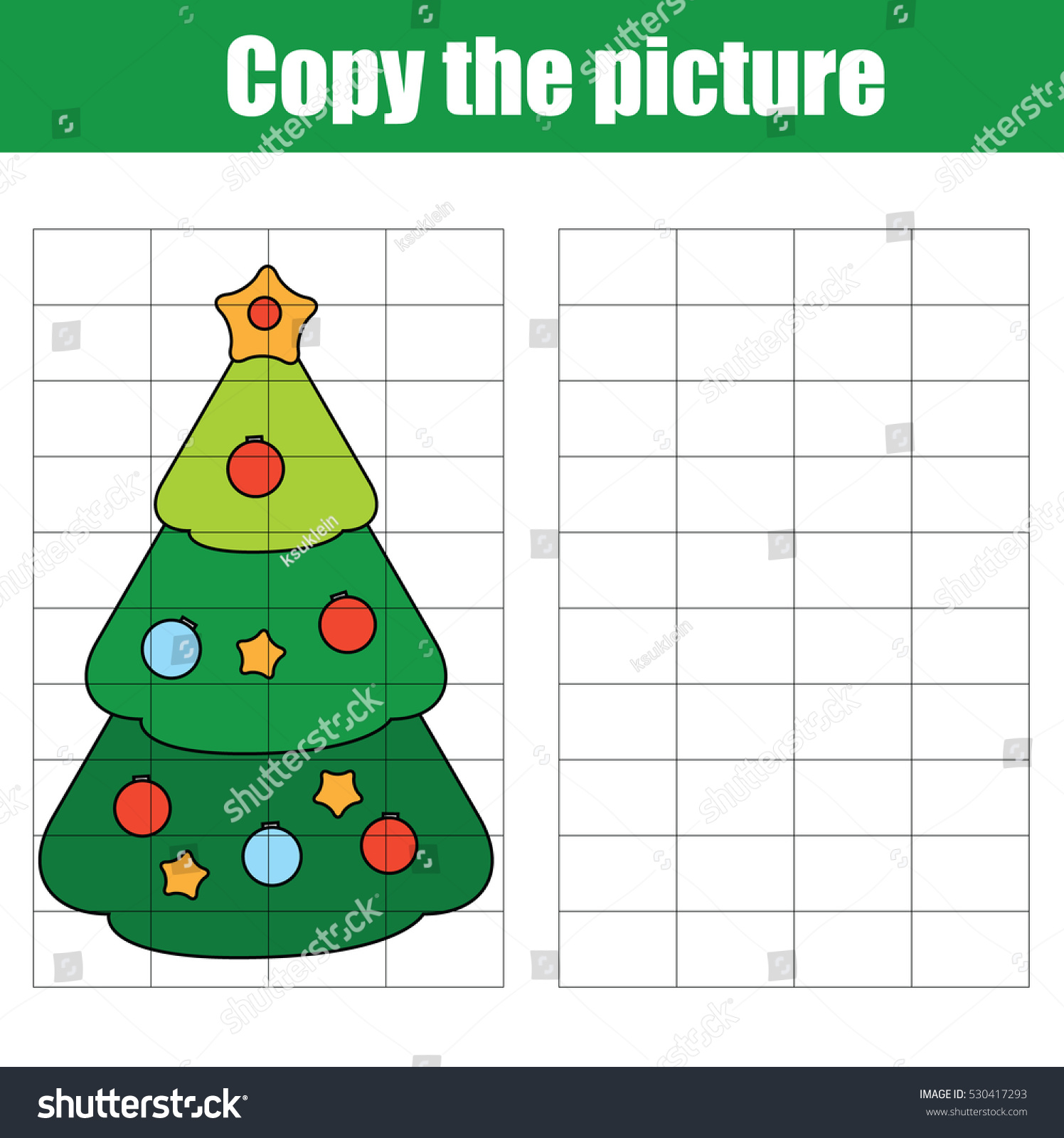 Gurus Alphabet Christmas Tree Coloring Grid Christmas Tree Outline