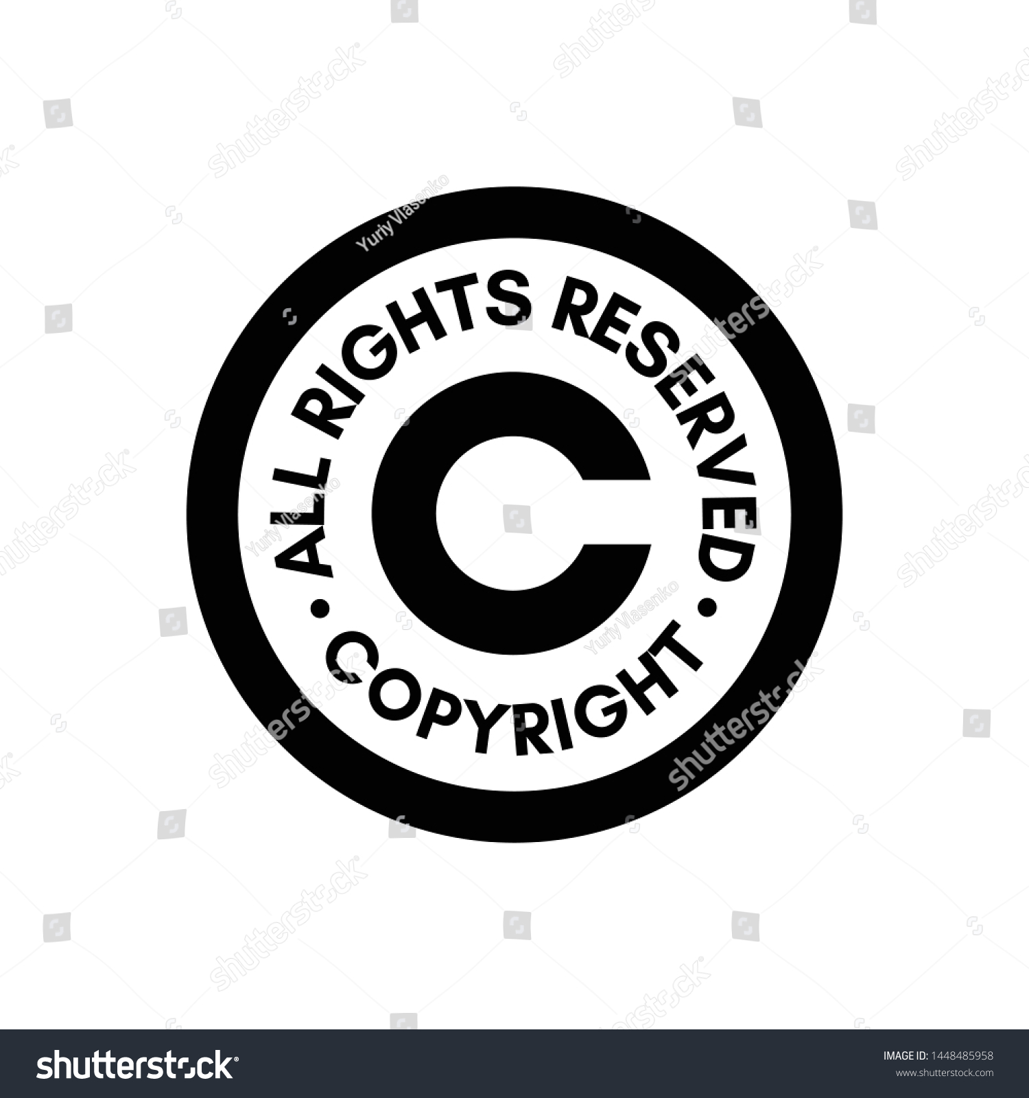 Copyright All Rights Reserved Sign Stamp Stock Vector (Royalty Free ...