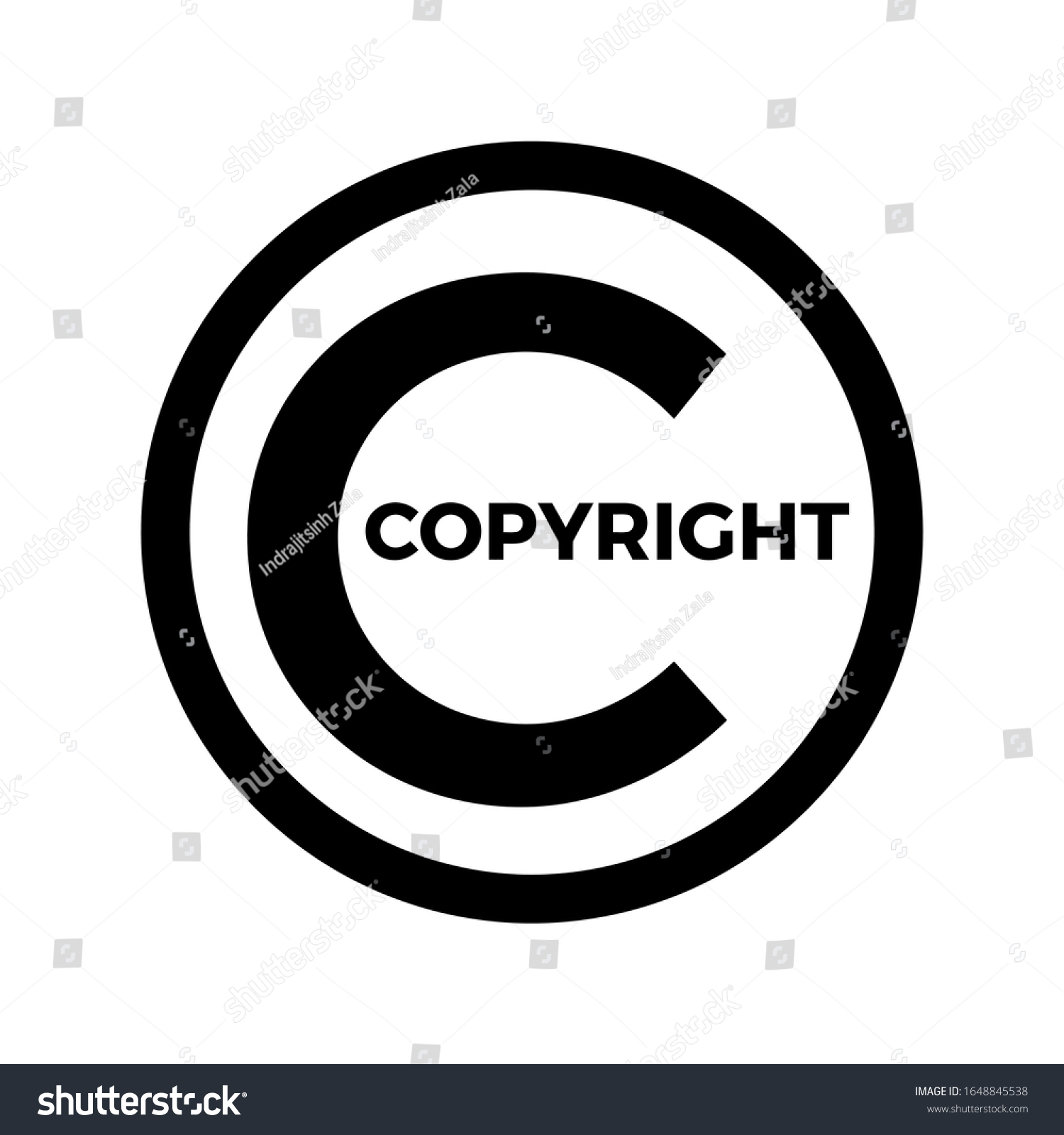 Copyright Symbol Icon C Letter Circle Stock Vector (Royalty Free ...