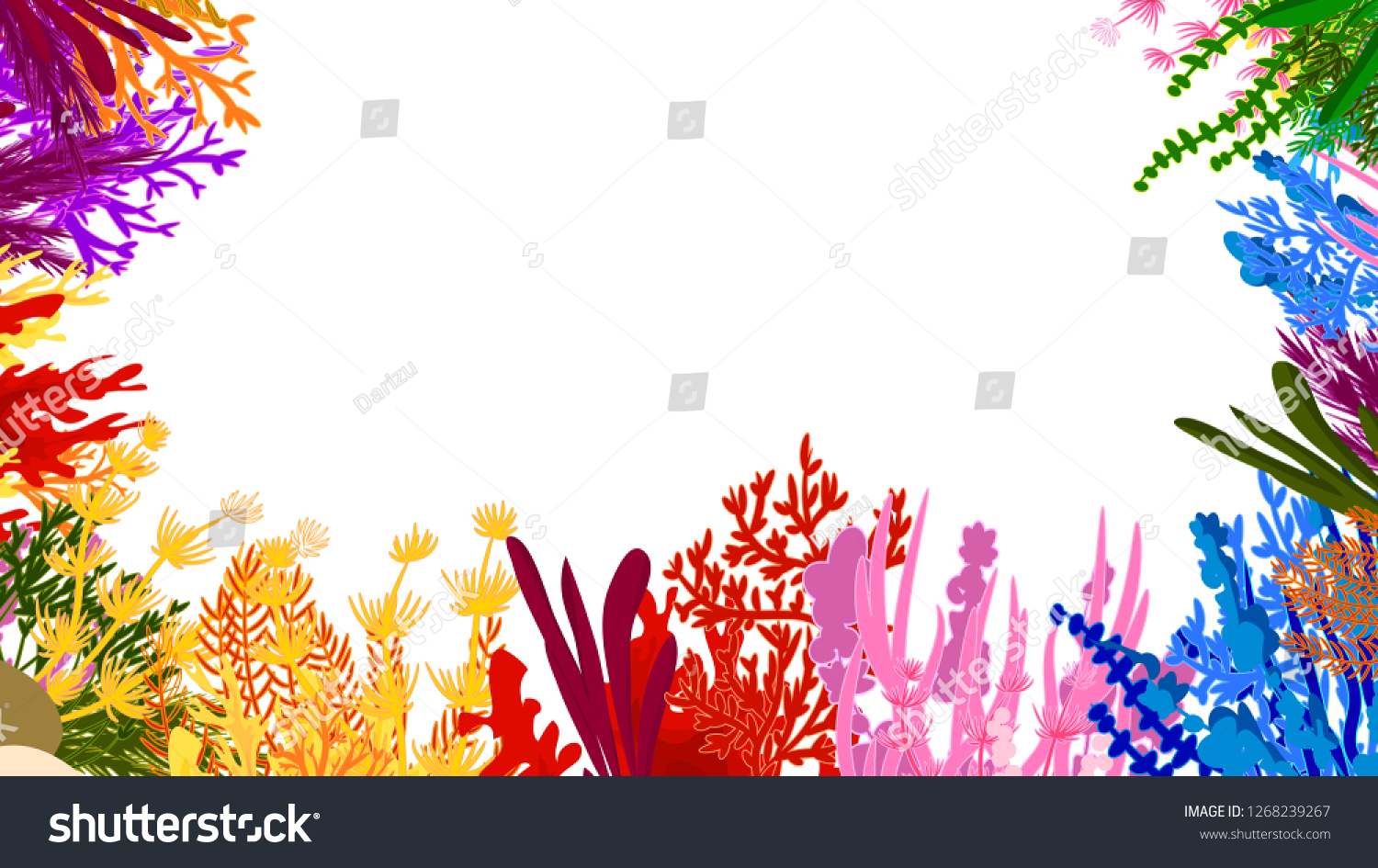 Coral Frame Vector Stock Vector (royalty Free) 1268239267 