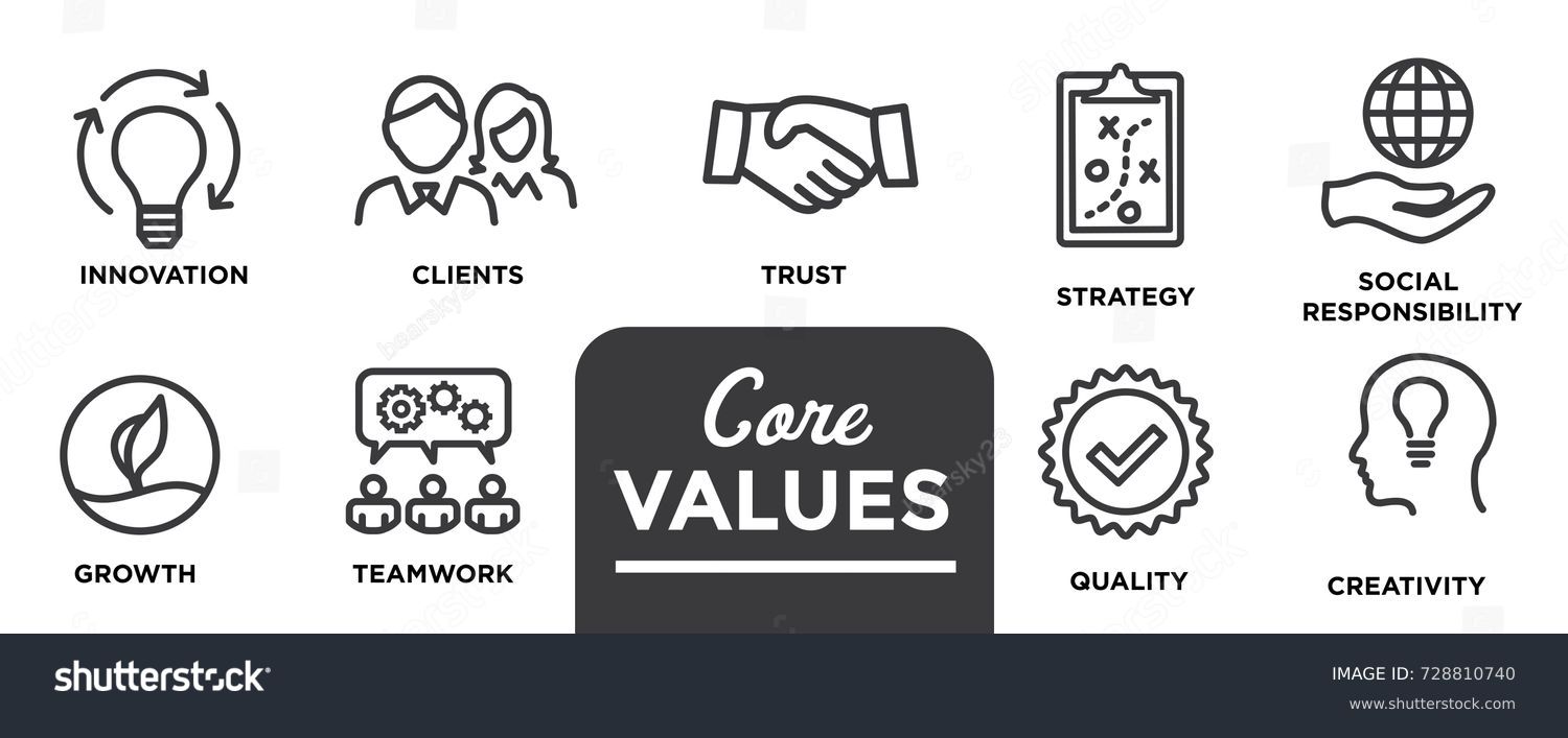 Core Values Mission Integrity Value Icon Stock Vector (Royalty Free ...