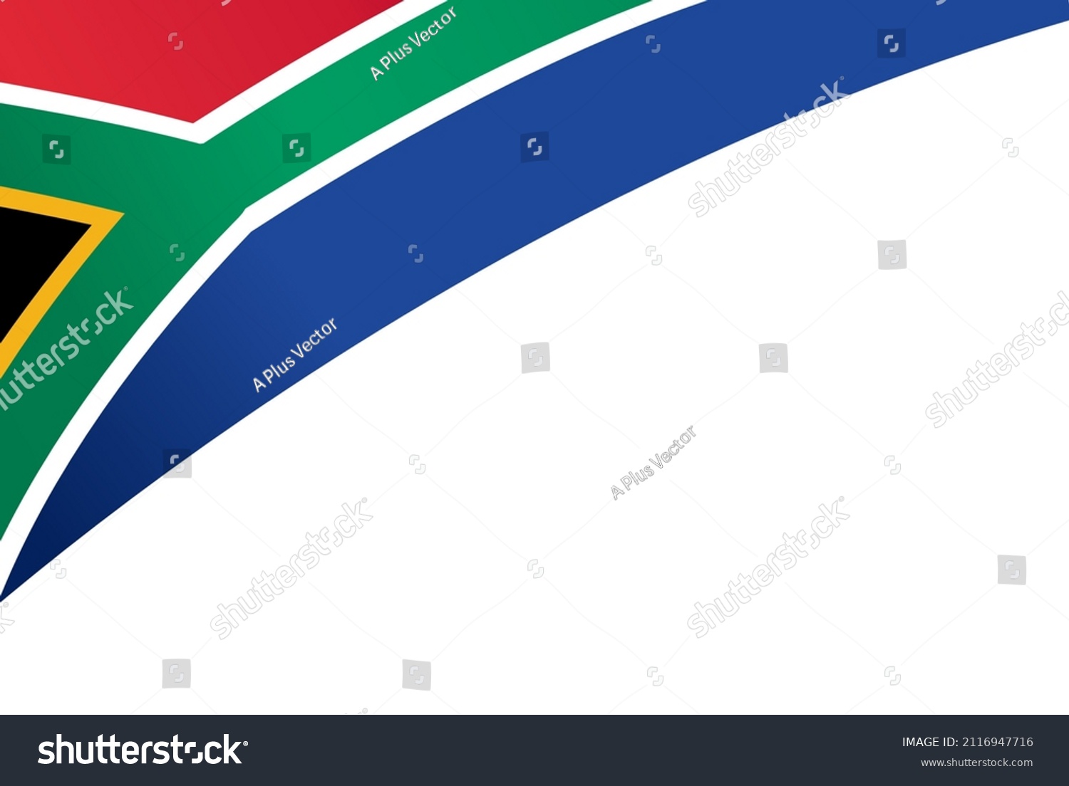 Corner Waving South Africa Flag Isolated Stock Vector Royalty Free Corner Waving South Africa Flag Isolated Stock Vector Royalty Free