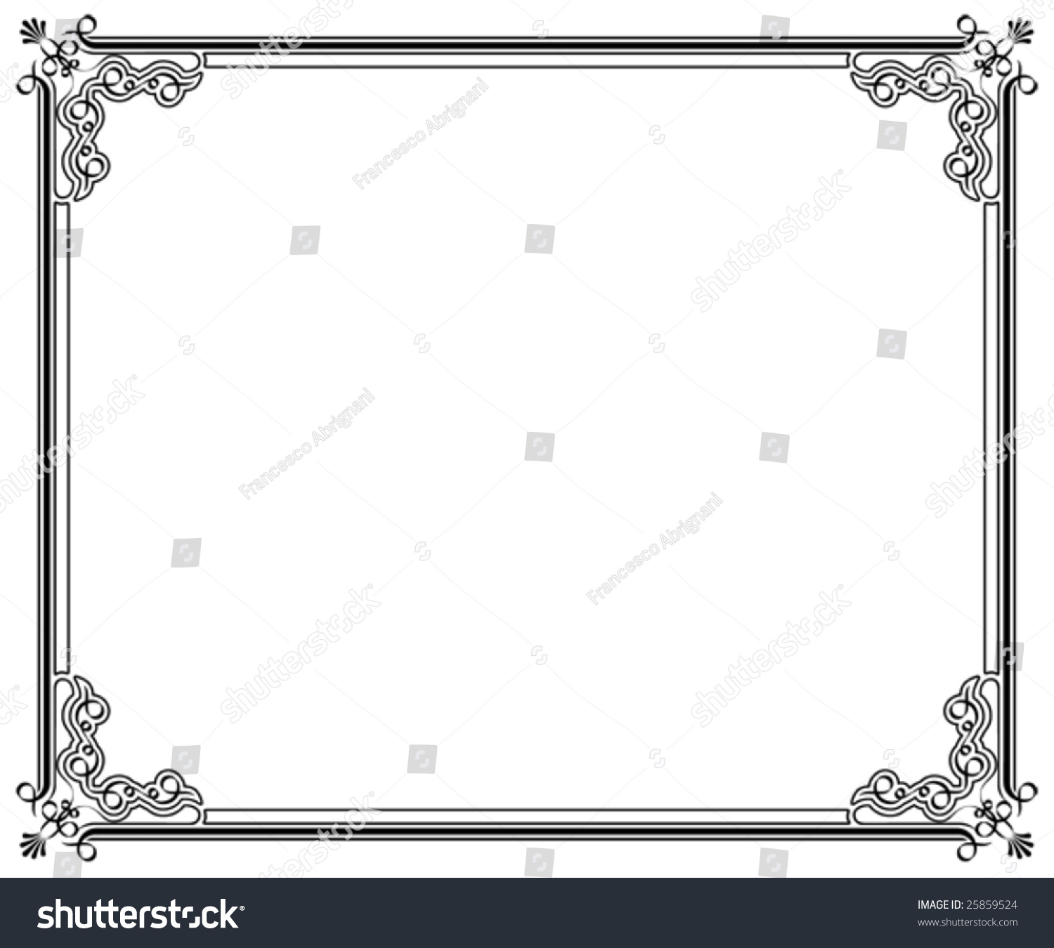 Corners And Borders Stock Vector Illustration 25859524 : Shutterstock