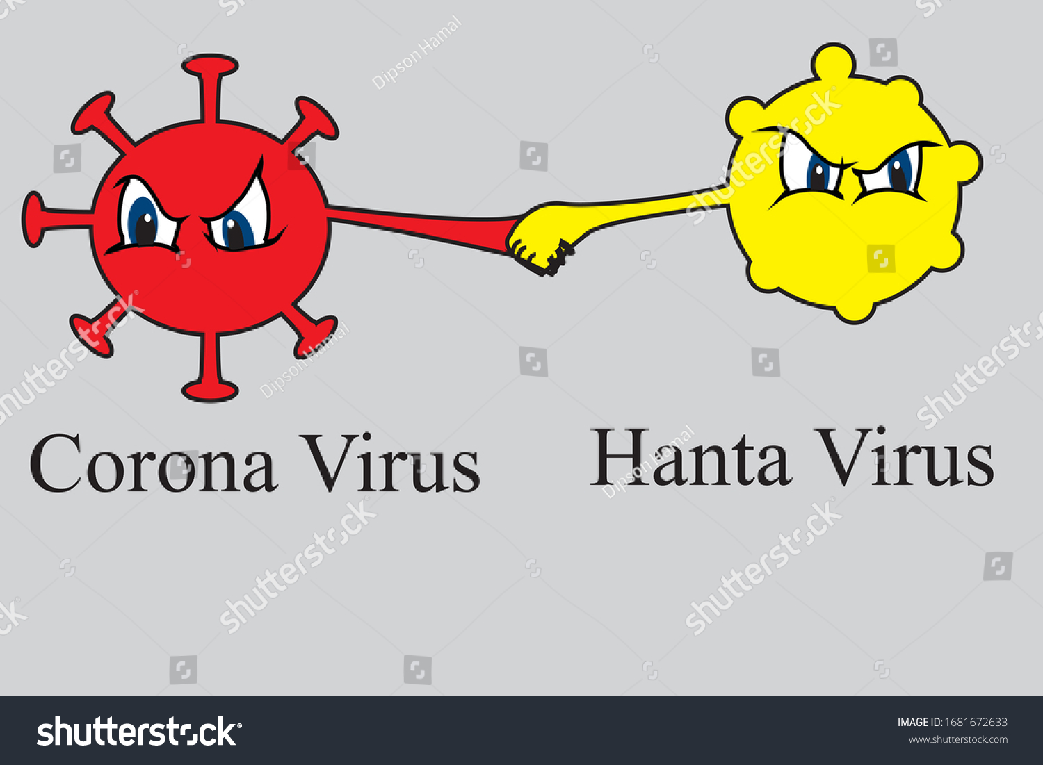 Corona Virus Hanta Virus Catching Hand Stock Vector Royalty Free