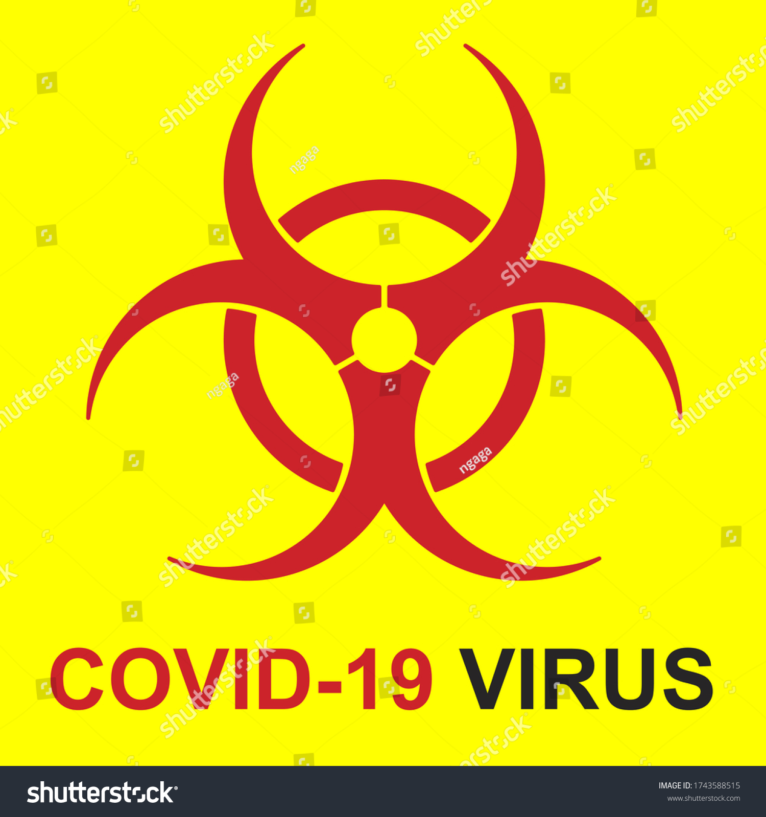 Biogefahrenzeichen Des Corona Virus Coronavirus Symbol Vektor Covid Stock Vektorgrafik Lizenzfrei