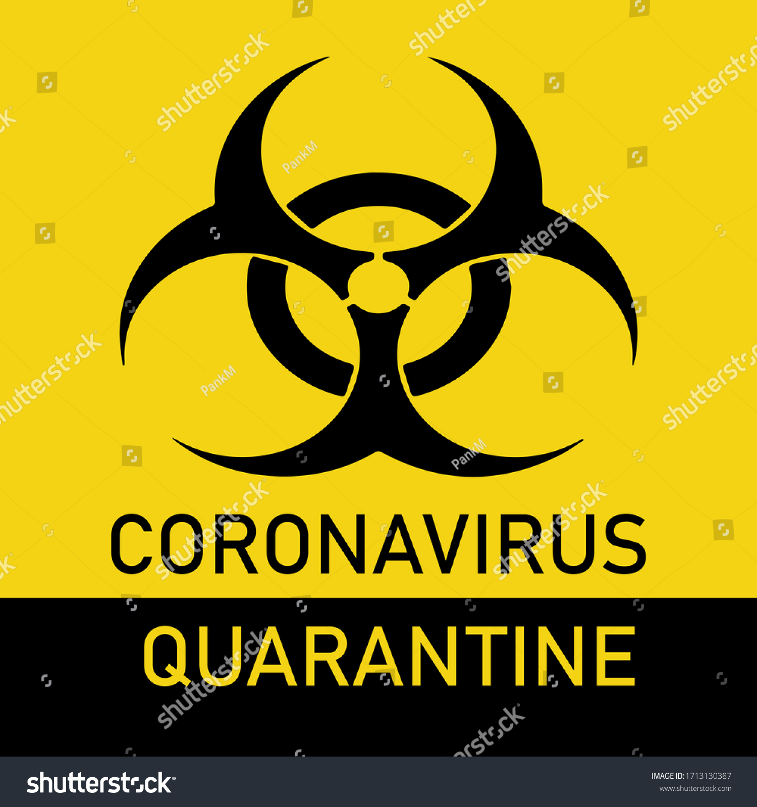 Coronavirus Biohazard Warning Quarantine Poster Vector Stock Vector ...