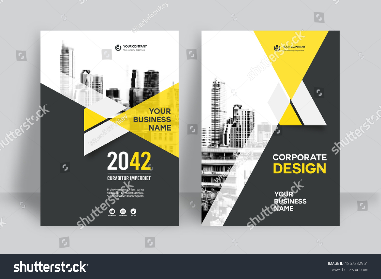 Corporate Book Cover Design Template A4 Stock Vector (Royalty Free ...