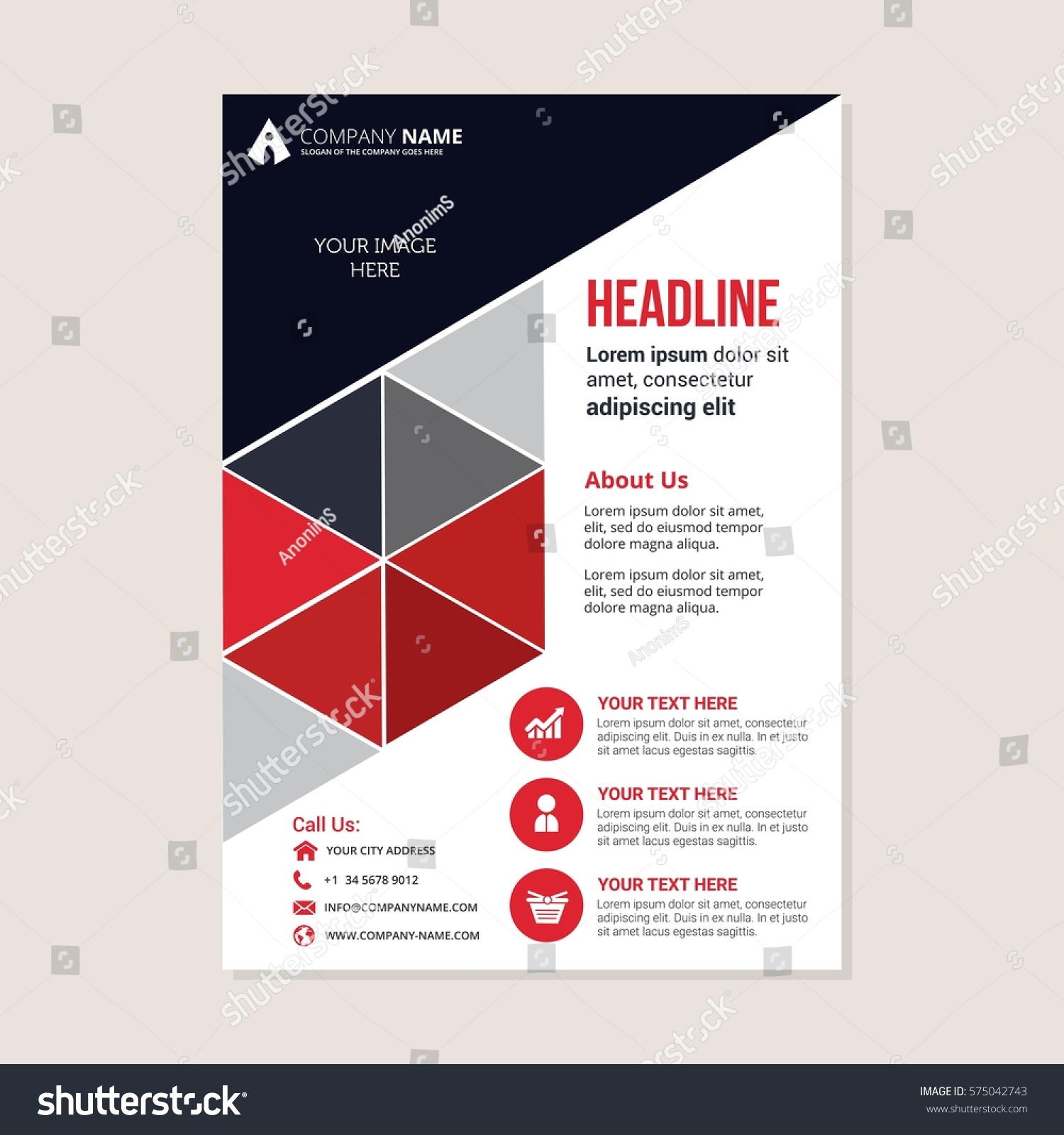 corporate business annual report brochure flyer stock vector