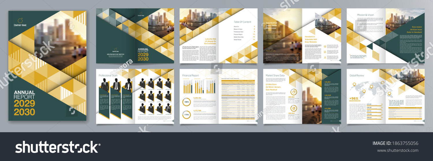 Corporate Business Presentation Guide Brochure Template Stock Vector Corporate Business Presentation Guide Brochure Template Stock Vector