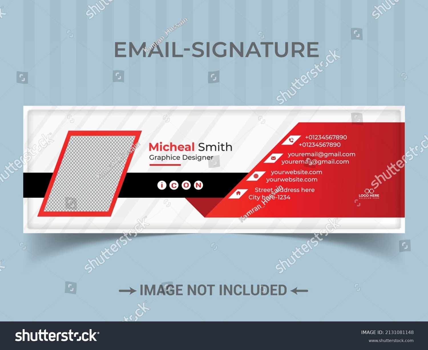 SVG of Corporate email signature social media template svg