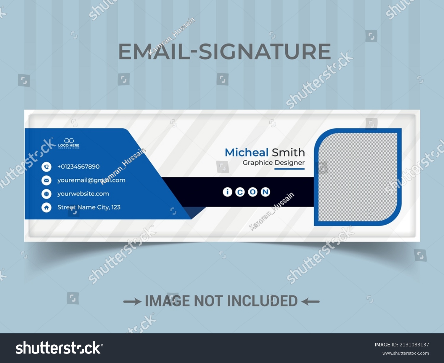 SVG of Corporate email signature social media template svg