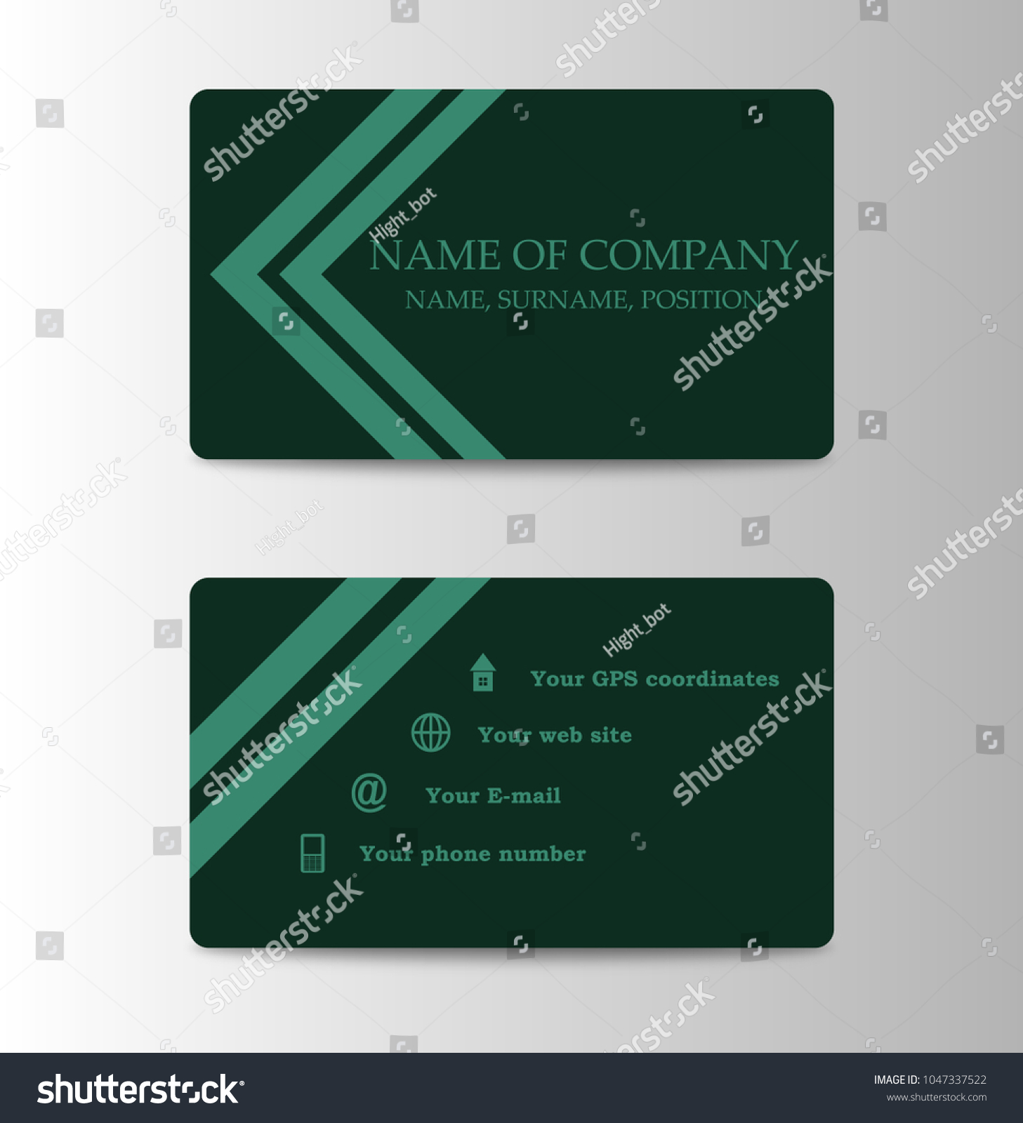 stock-vector-corporate-id-card In Personal Identification Card Template