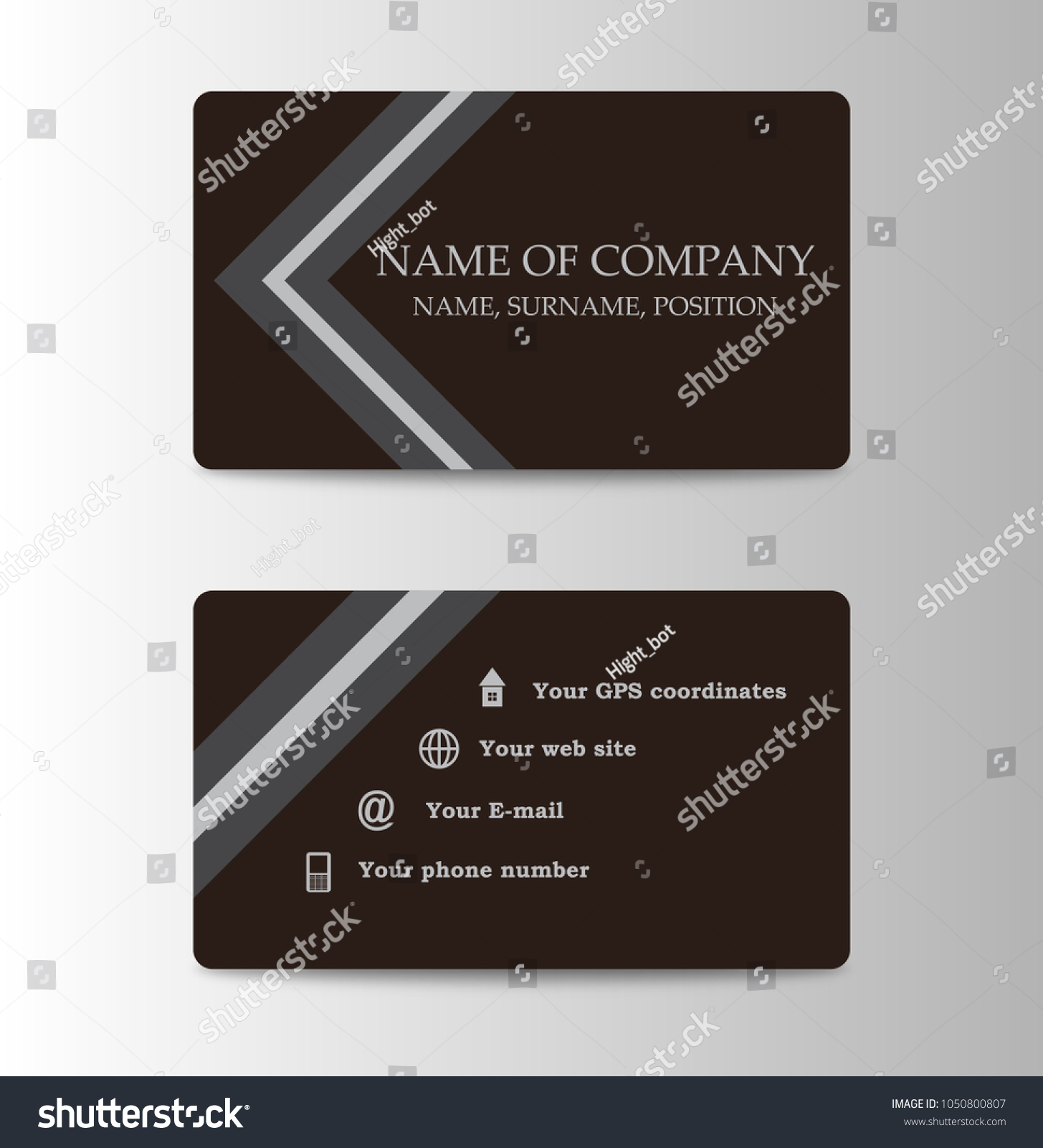 corporate id card design template personal stock vector royalty personal id card template