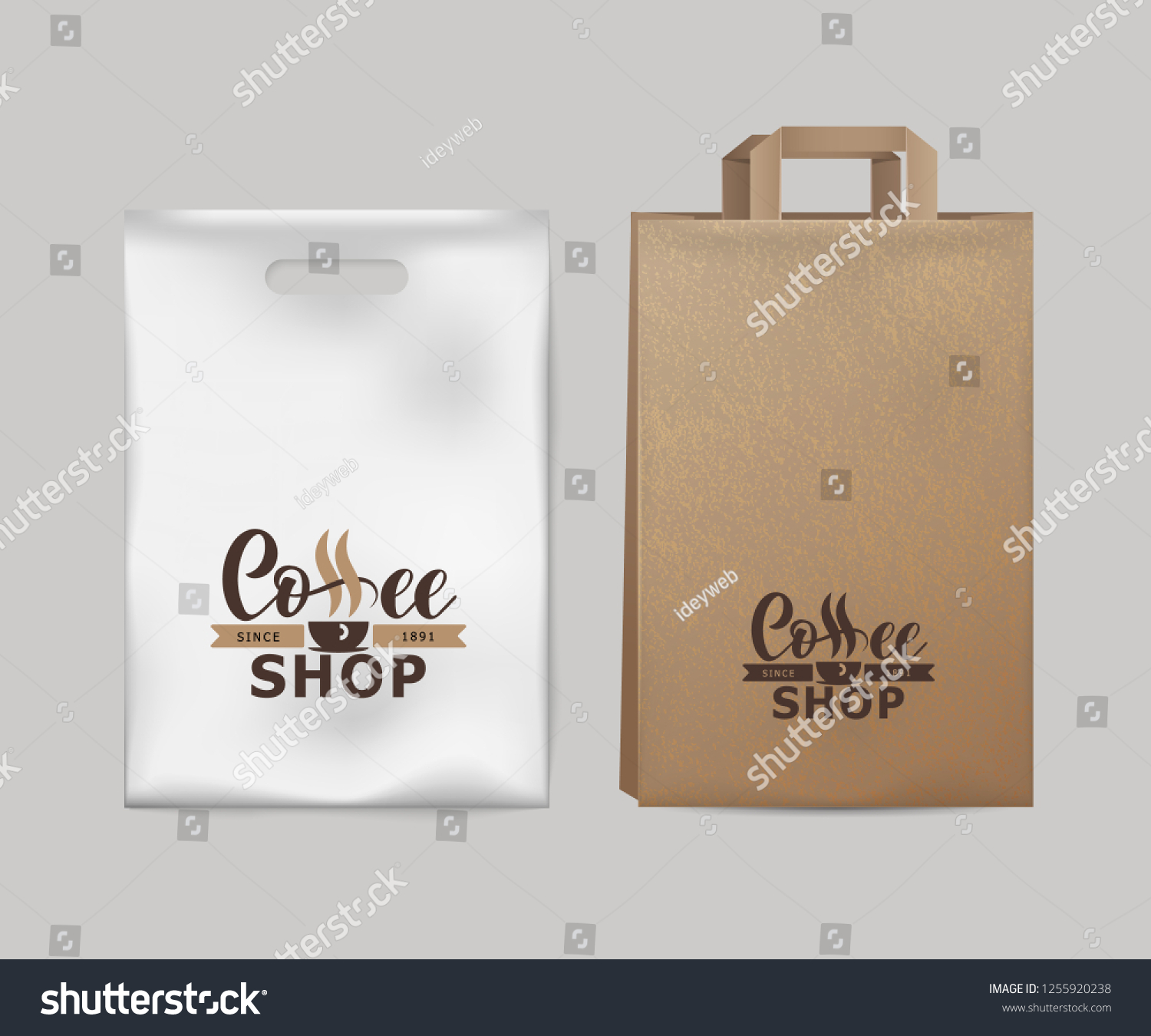 Download Corporate Identity Coffee Industry Realistic Branding Stock Vector Royalty Free 1255920238 Yellowimages Mockups