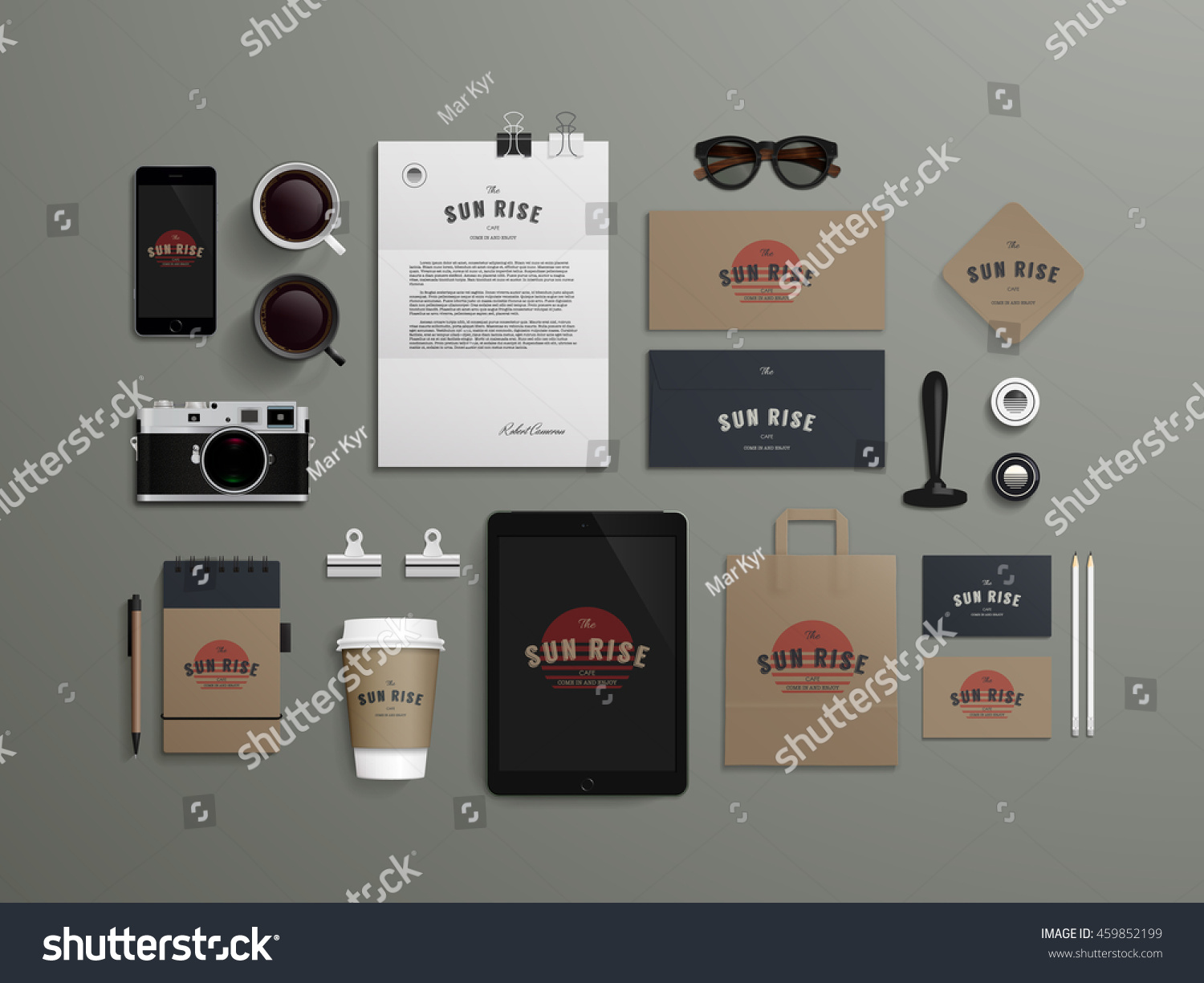 Corporate Identity Template Set Logo Sample Stock Vector Royalty Free