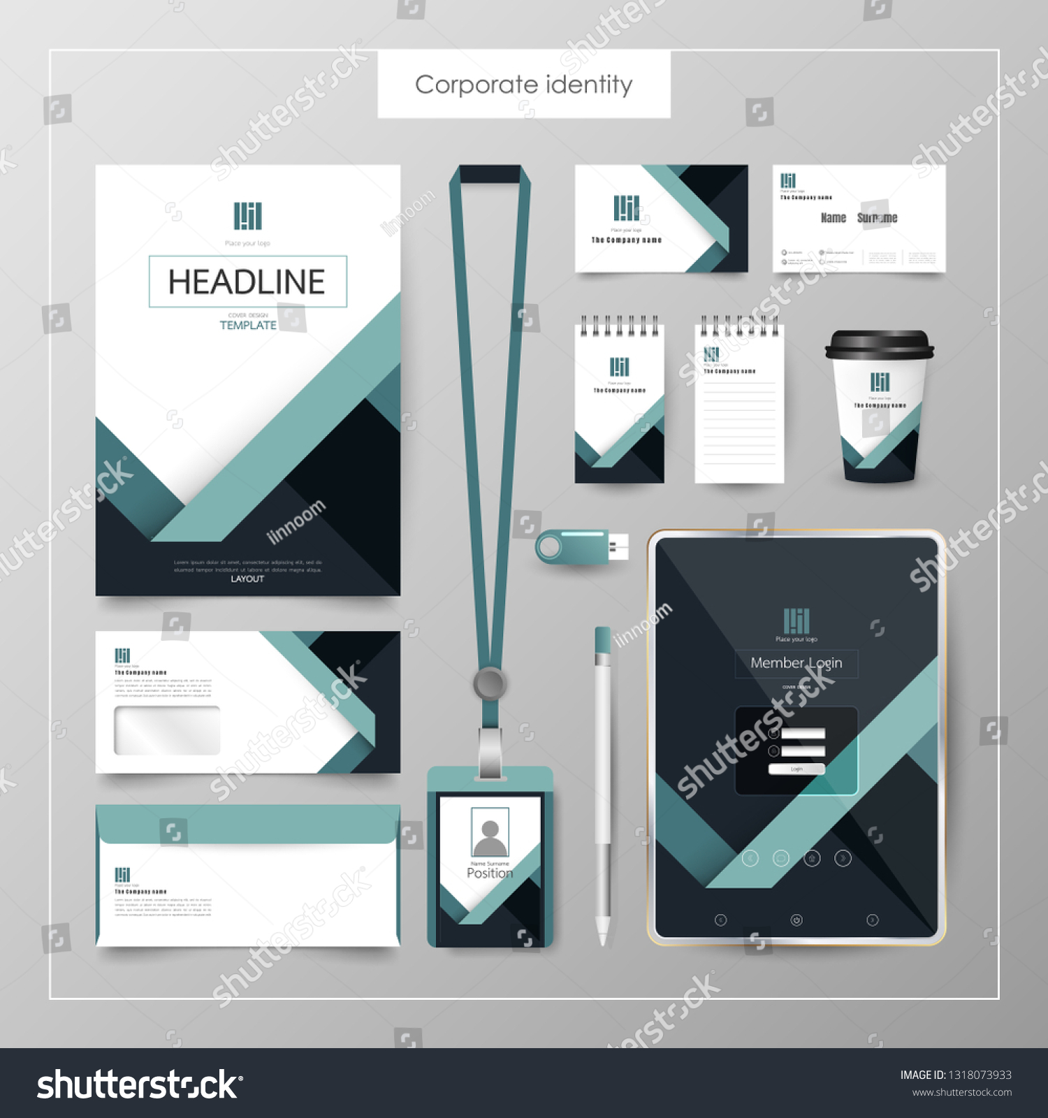 Download Corporate Identity Template Value Design Business Stock Vector Royalty Free 1318073933