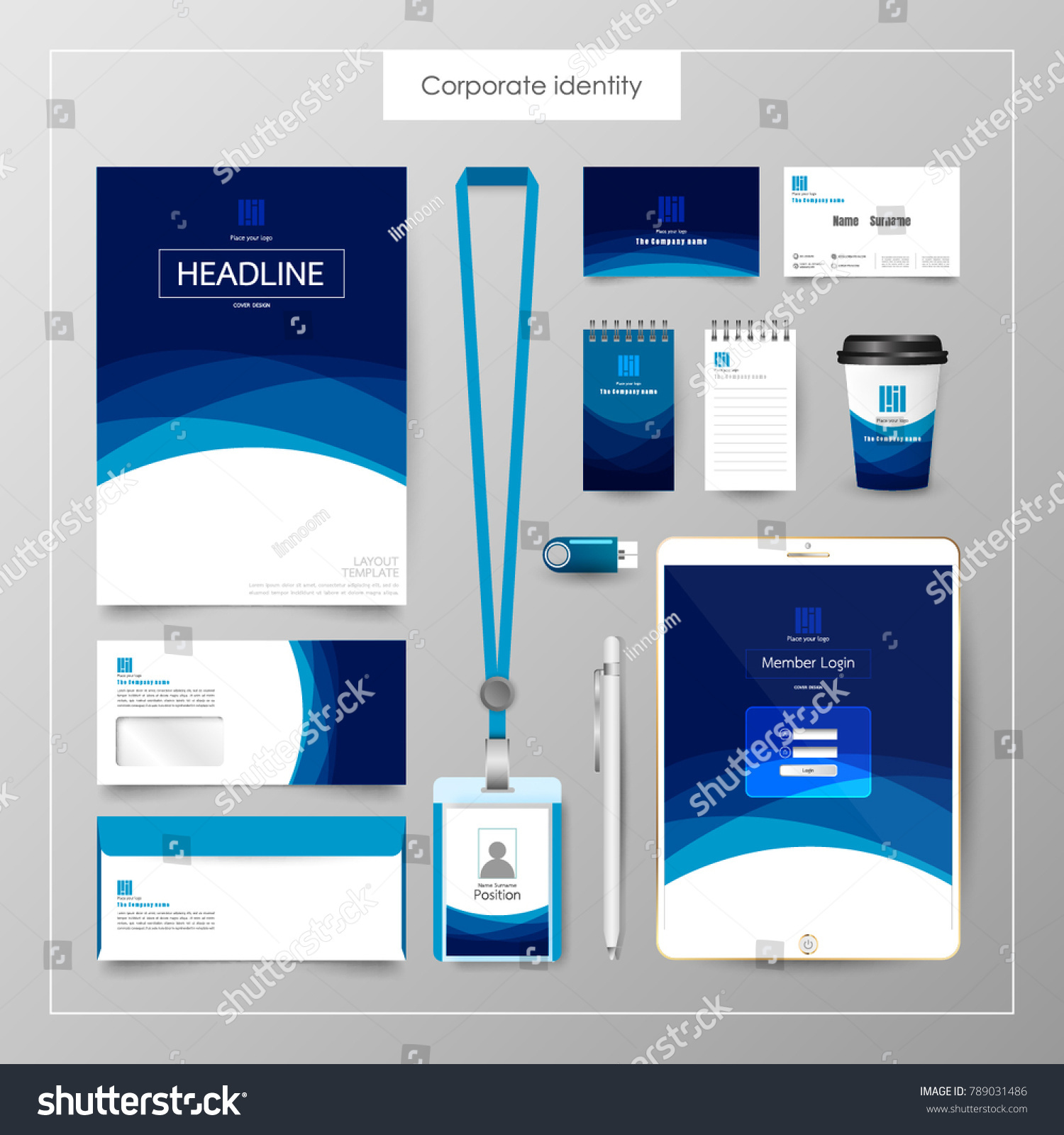 Corporate Identity Template Value Design Business Stock Vector Royalty Free 789031486