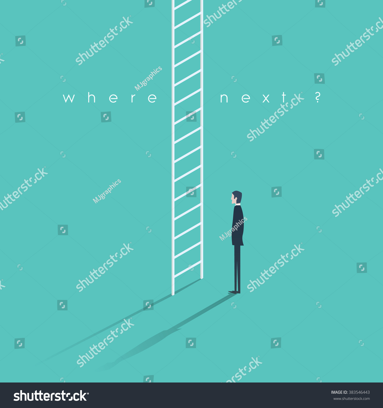 Corporate Ladder Concept Illustration Businessman Making Stock Vector Royalty Free 383546443
