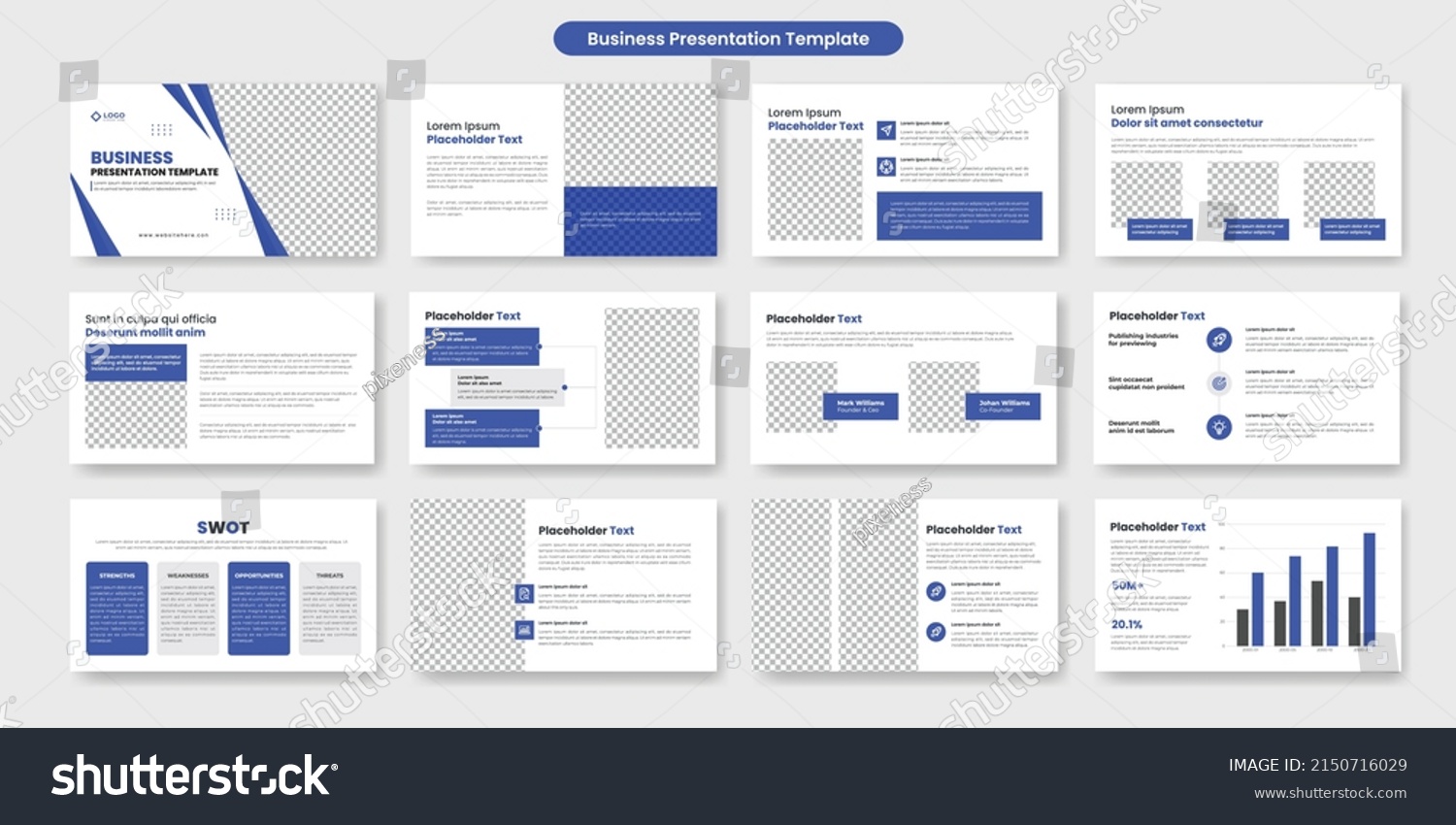 Corporate Presentation Slide Layout Template Use Stock Vector (Royalty ...