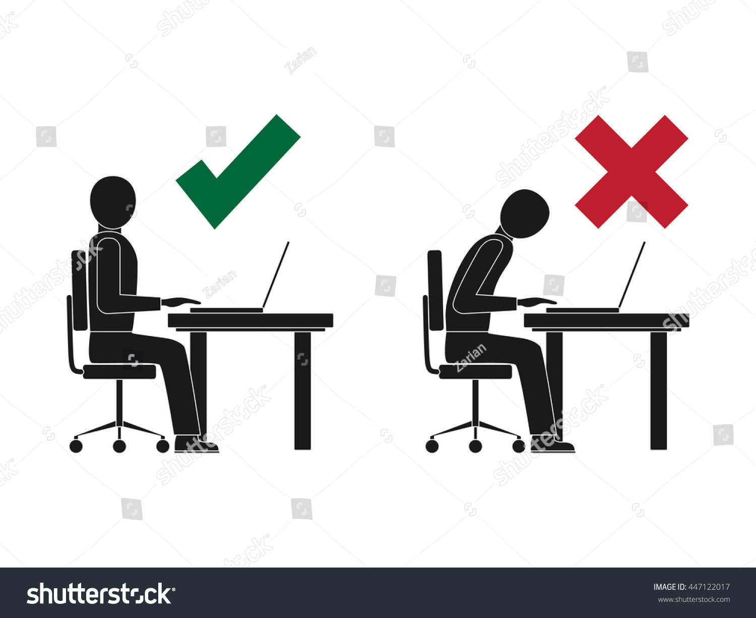 proper sitting position in computer