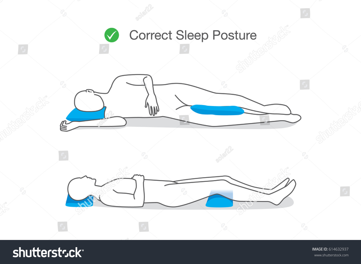 SVG of Correct posture while sleeping for maintaining your body. Illustration about healthy lifestyle. svg