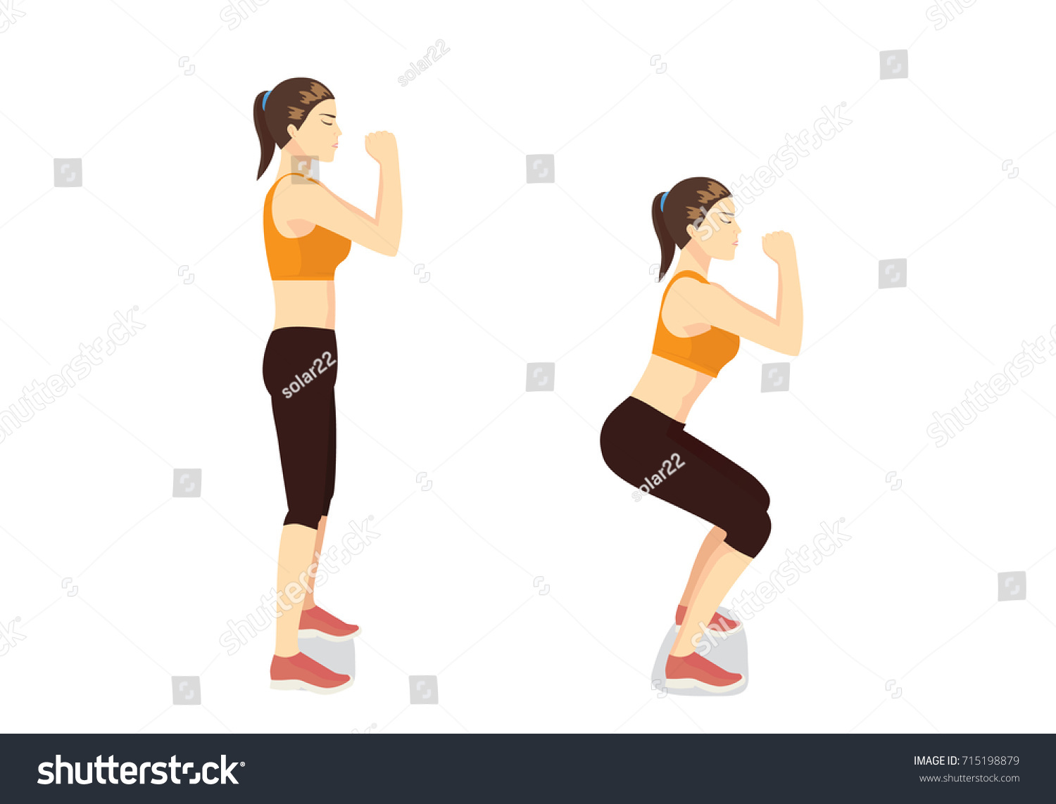 Muscle squat Stock Vectors, Images & Vector Art | Shutterstock