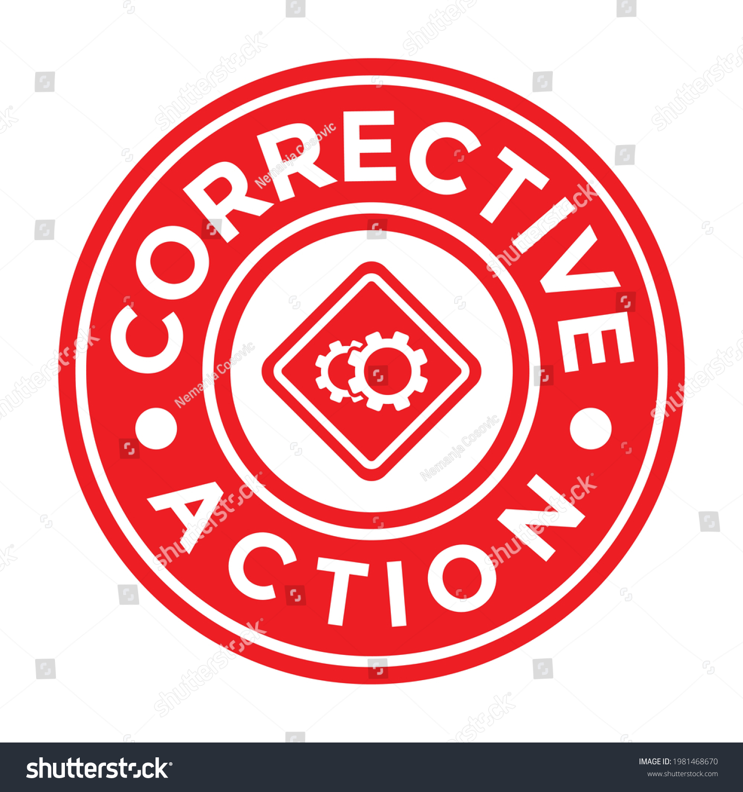 Corrective Action Red Rubber Stamp Vector Stock Vector (Royalty Free ...